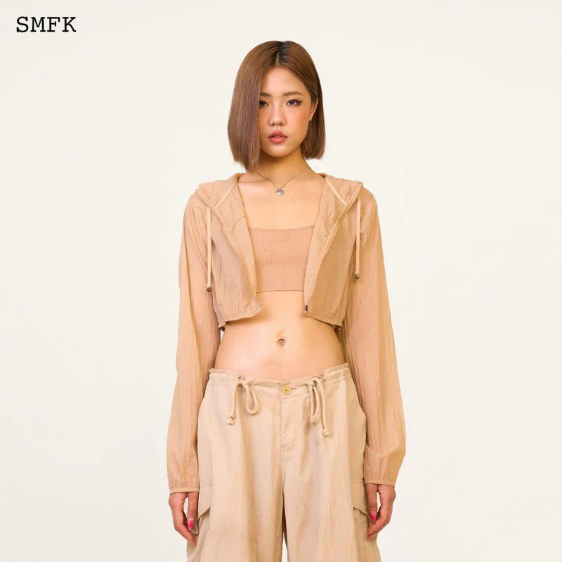 SMFK COMPASS HUG SUN-PROOF SUPER LIGHT SHORT JACKET NUDE