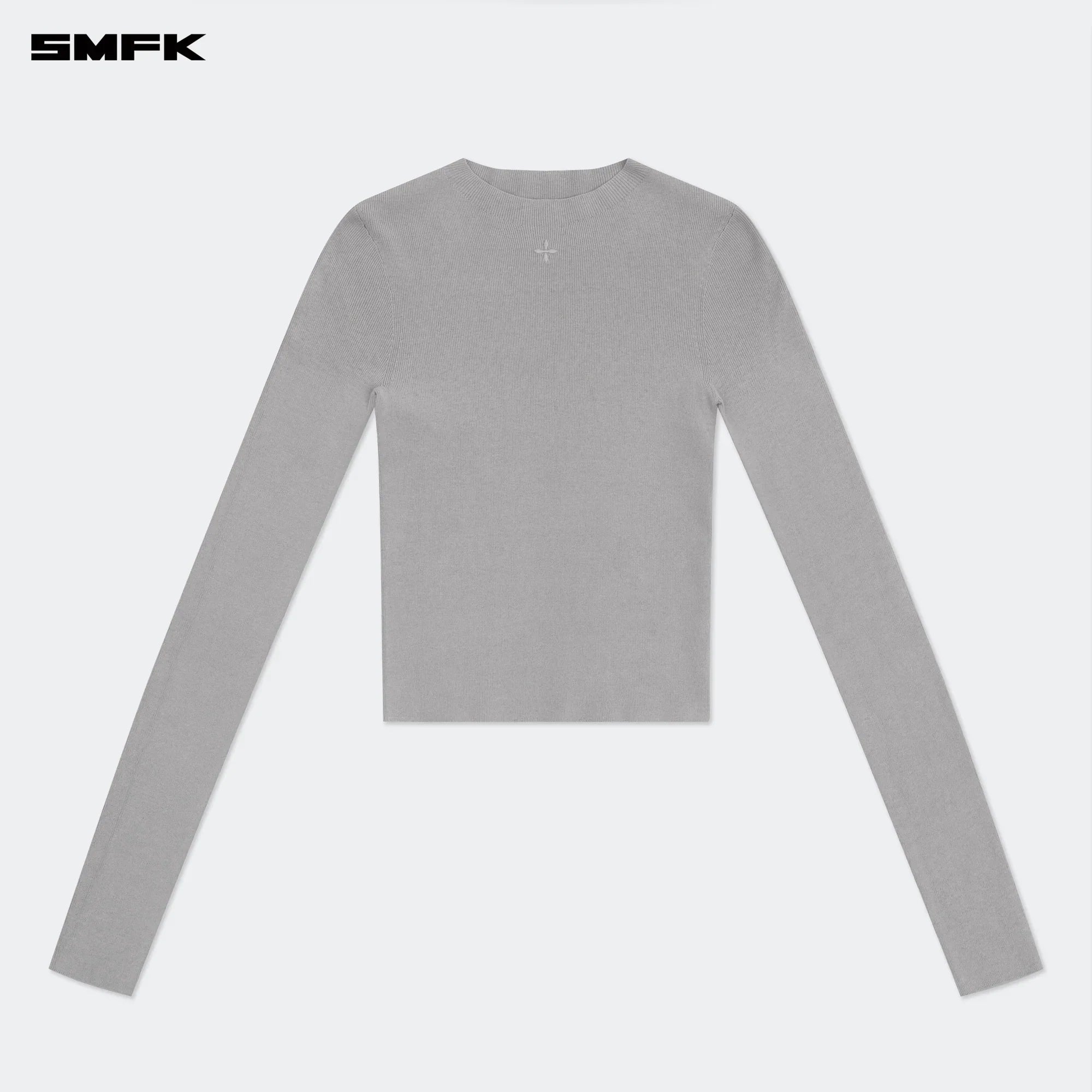 COMPASS HUG TURTLENECK KNIT SWEATSHIRT IN GRAY