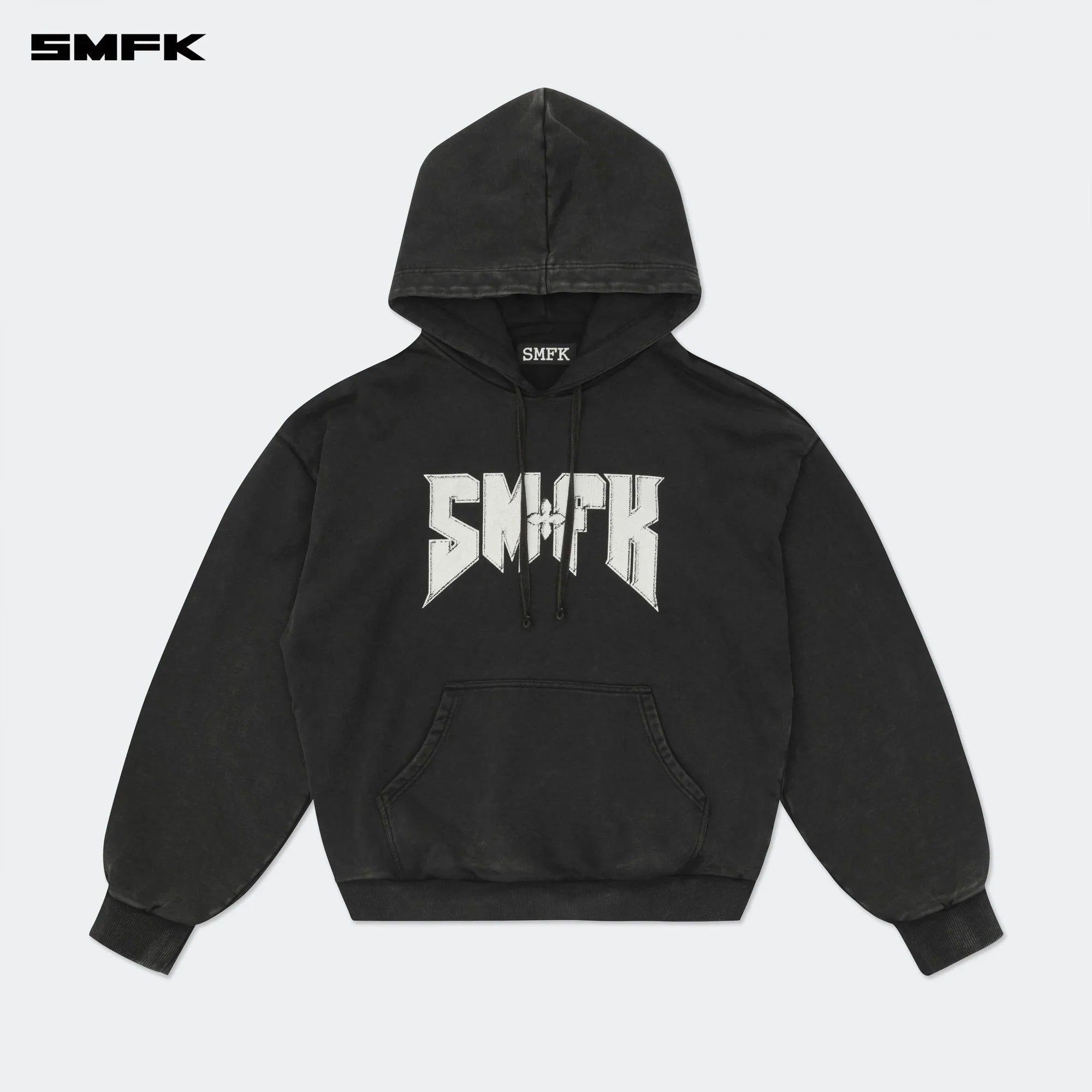 COMPASS METAL ROCK LOOSE HOODIE BLACK