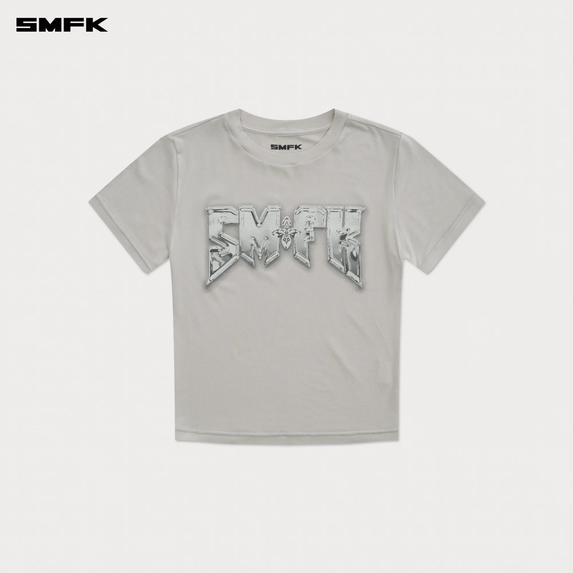 COMPASS METAL ROCK SLIM-FIT TEE GRAY