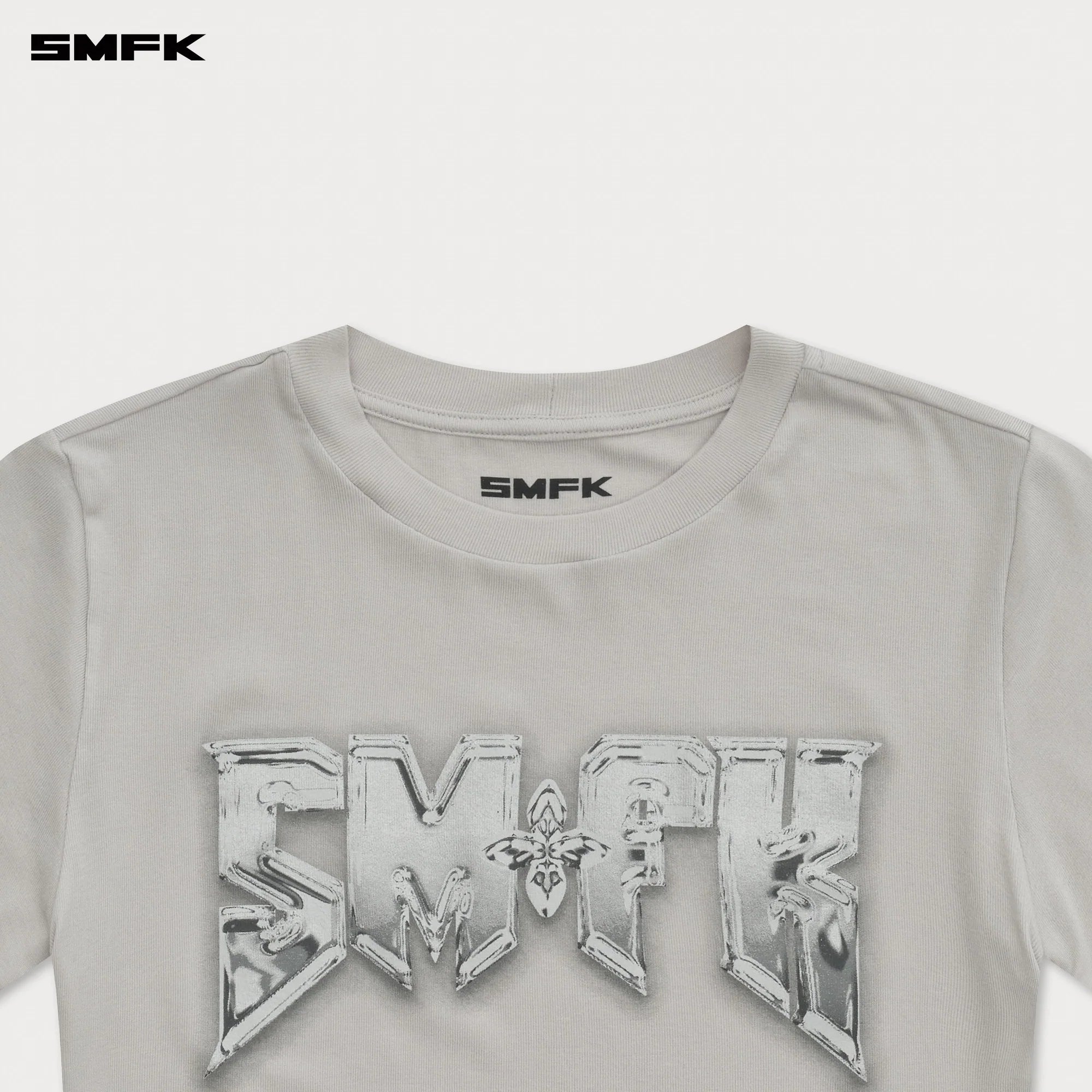 COMPASS METAL ROCK SLIM-FIT TEE GRAY