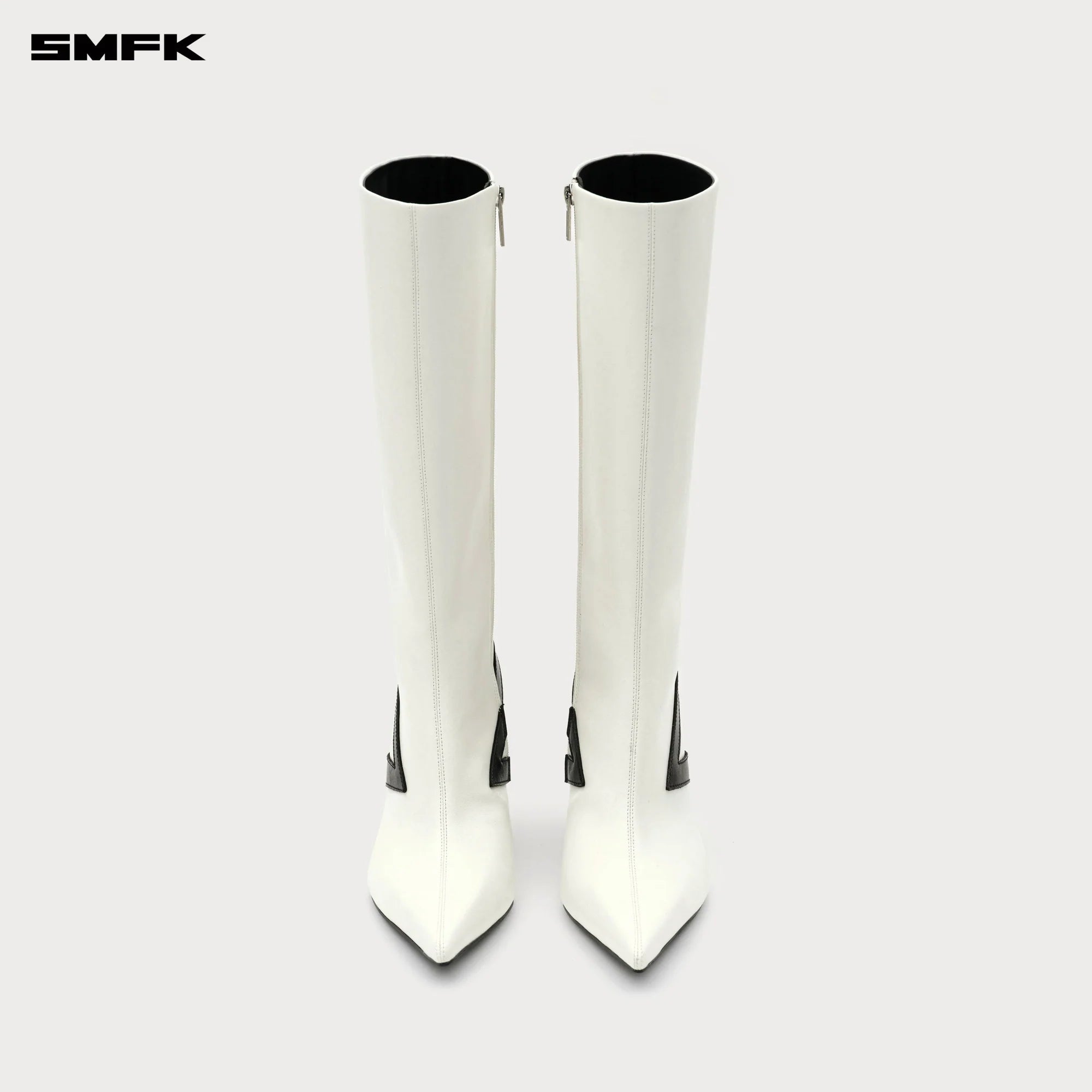 COMPASS METEOR HIGH-HEELED BOOTS IN WHITE