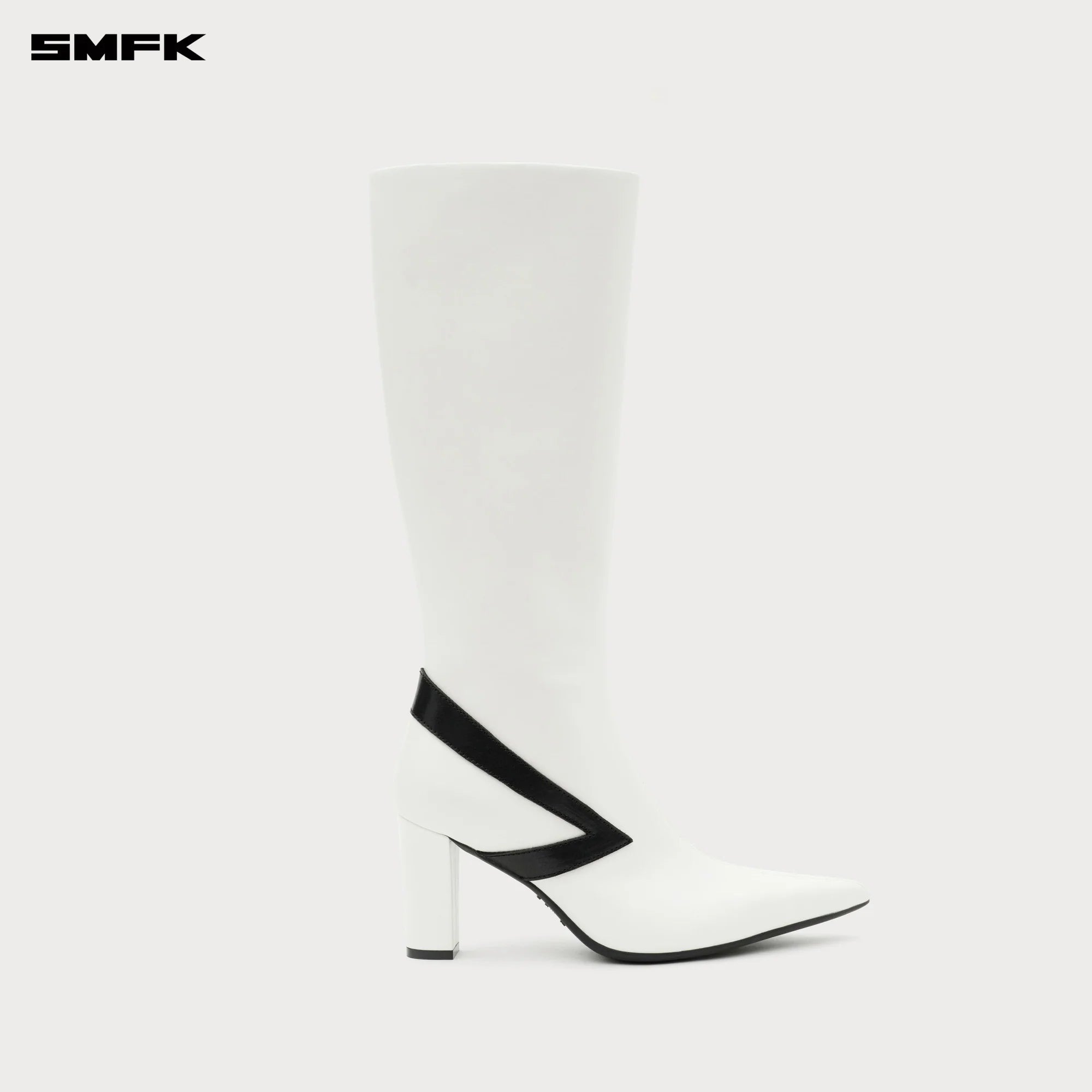 COMPASS METEOR HIGH-HEELED BOOTS IN WHITE