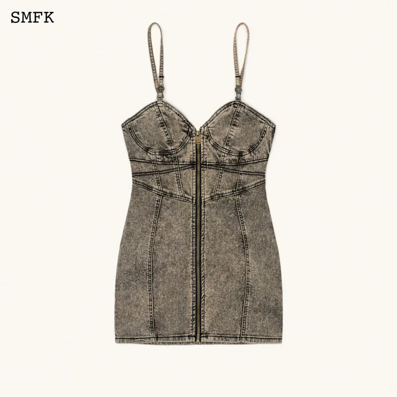 SMFK COMPASS RIDER DENIM SHORT DRESS SUNSET