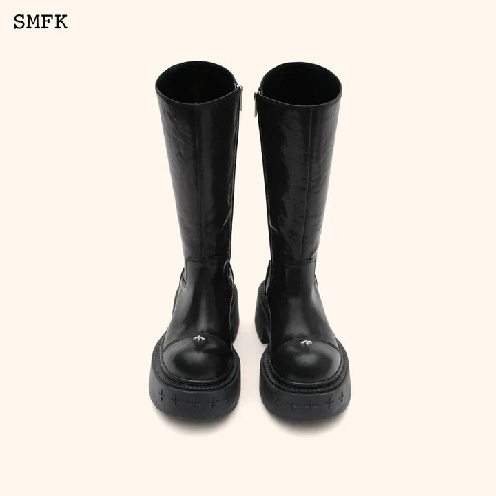 SMFK COMPASS RIDER MEDIUM BOOTS IN BLACK S0009B1
