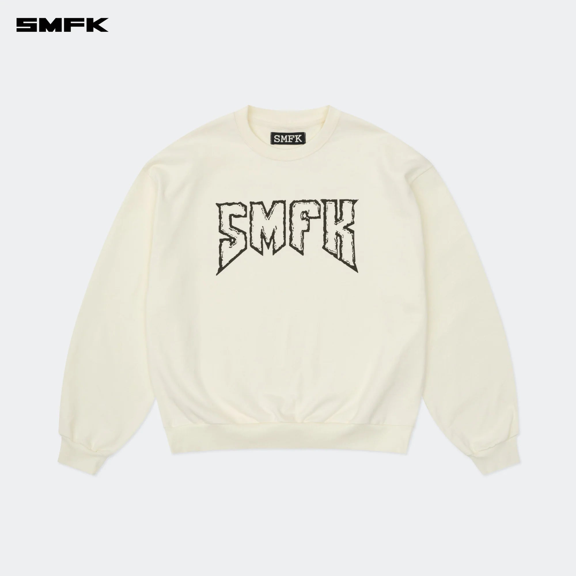 COMPASS ROCKING RETRO LOOSE SWEATSHIRT CREAM