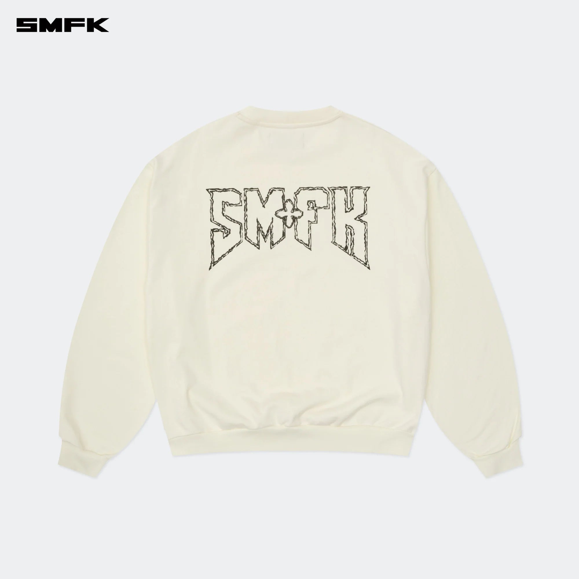 COMPASS ROCKING RETRO LOOSE SWEATSHIRT CREAM
