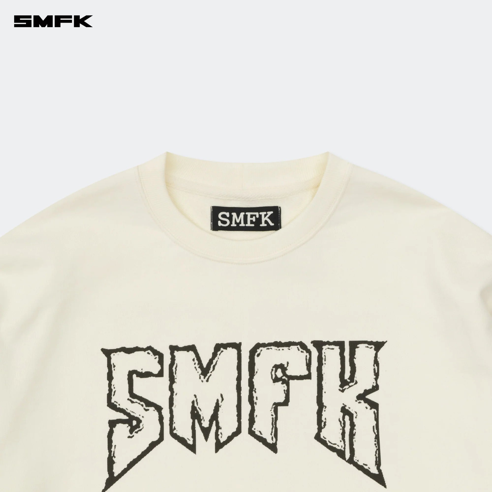 COMPASS ROCKING RETRO LOOSE SWEATSHIRT CREAM