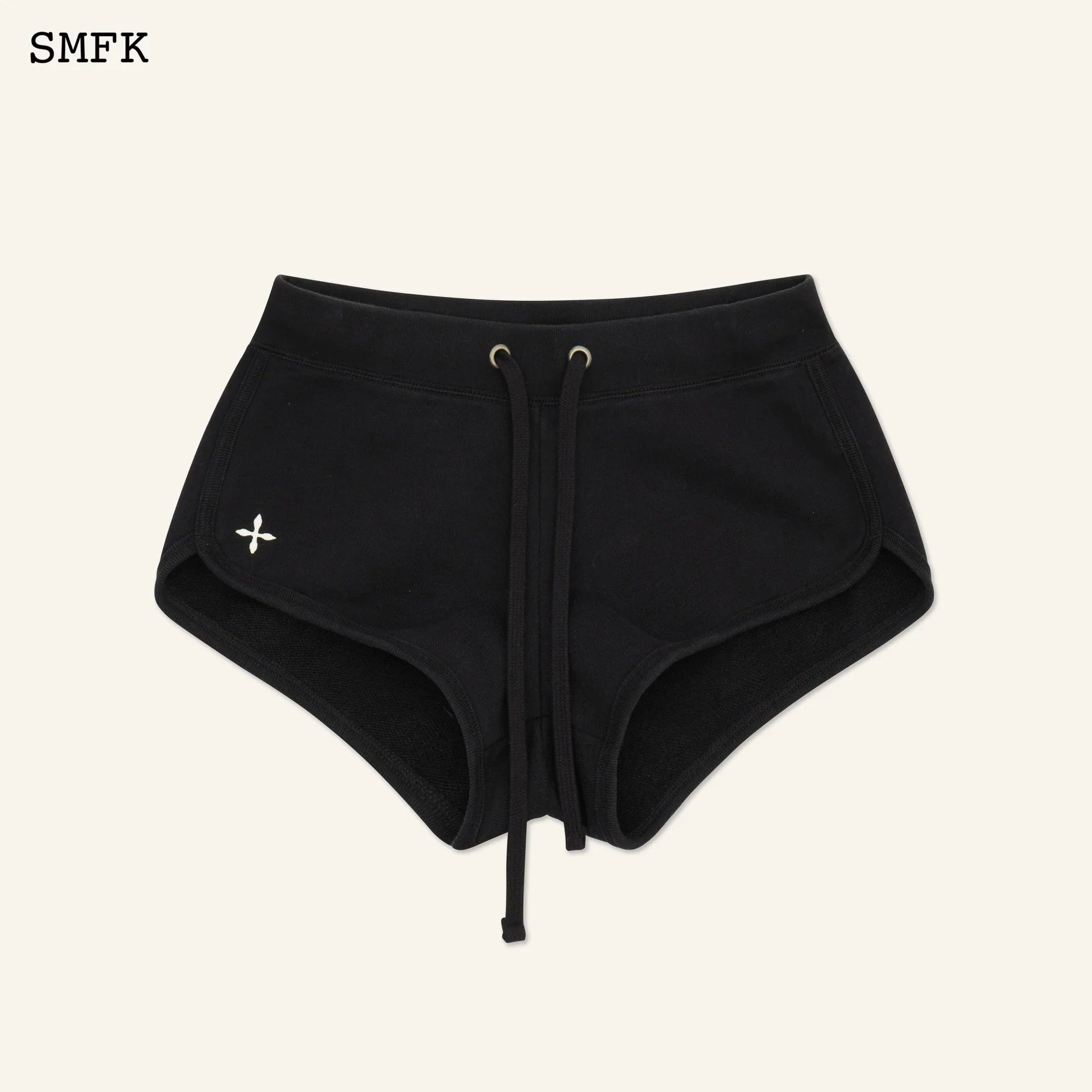 SMFK COMPASS ROVE STRAY LOW-RISE RUNNING SHORTS BLACK