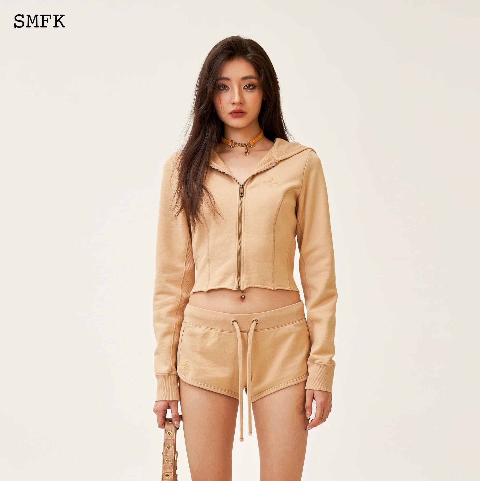 Compass Rove Stray Slim-Fit Hoodie In Sand