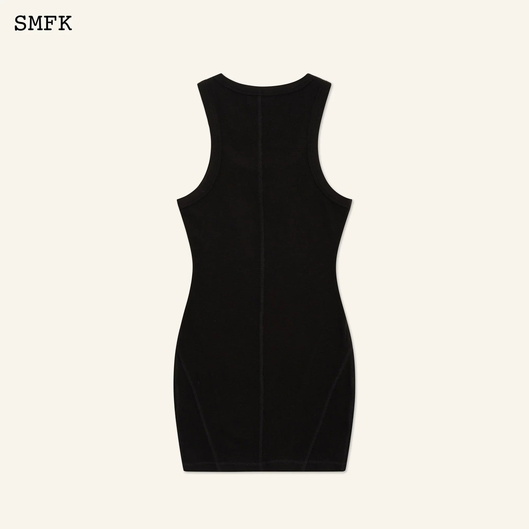 COMPASS ROVE STRAY VEST DRESS IN BLACK