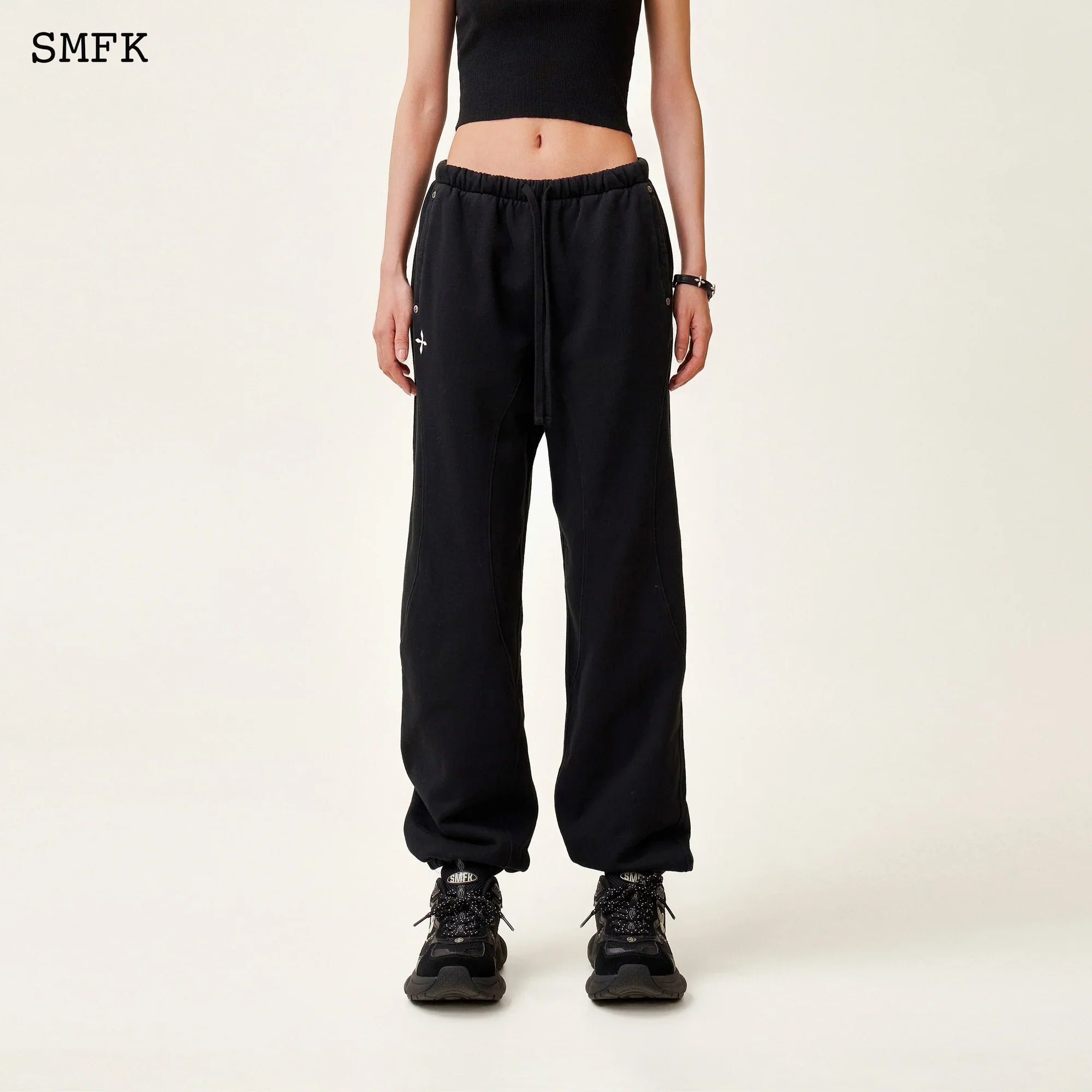 COMPASS RUSH JOGGING SWEATPANTS IN BLACK