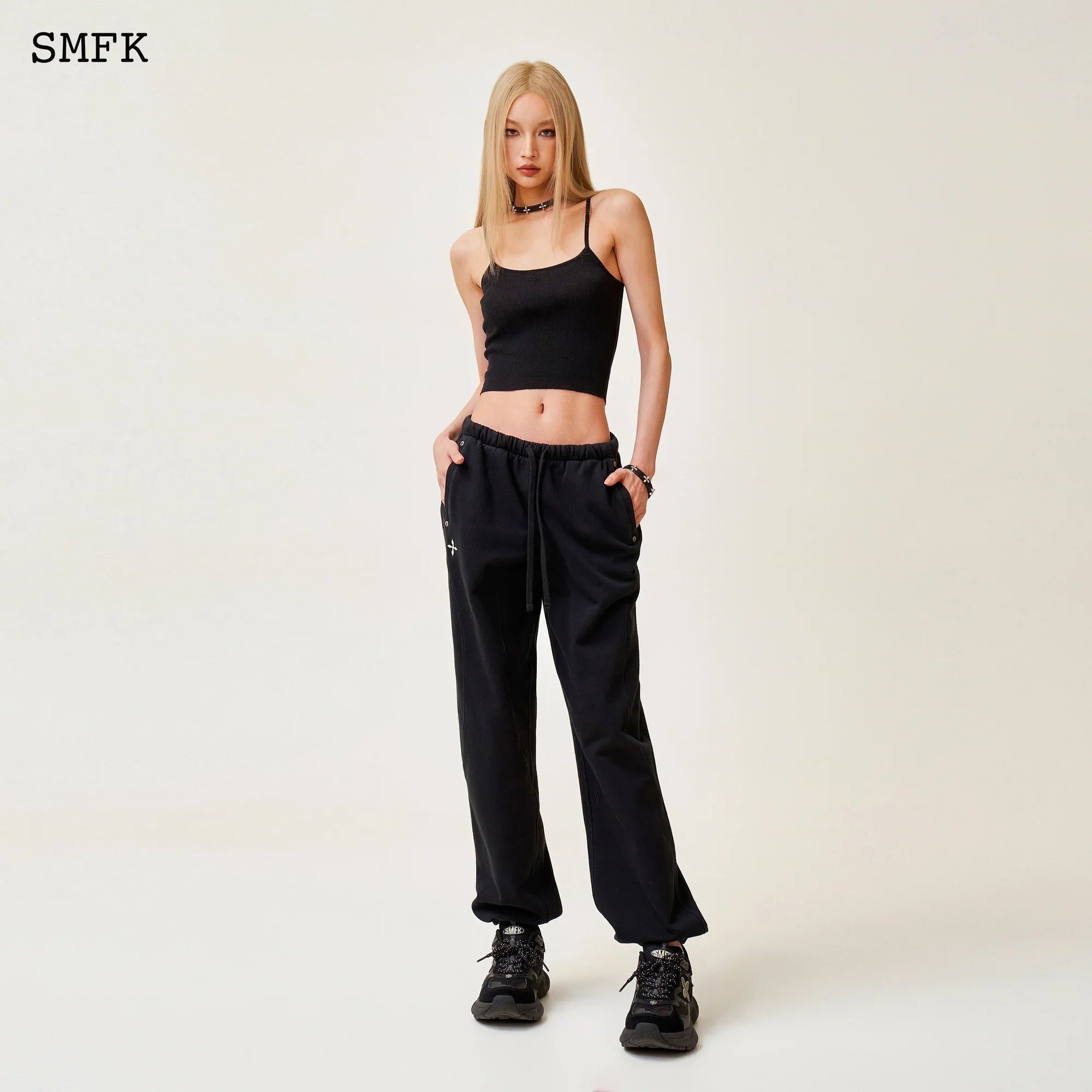 COMPASS RUSH JOGGING SWEATPANTS IN BLACK