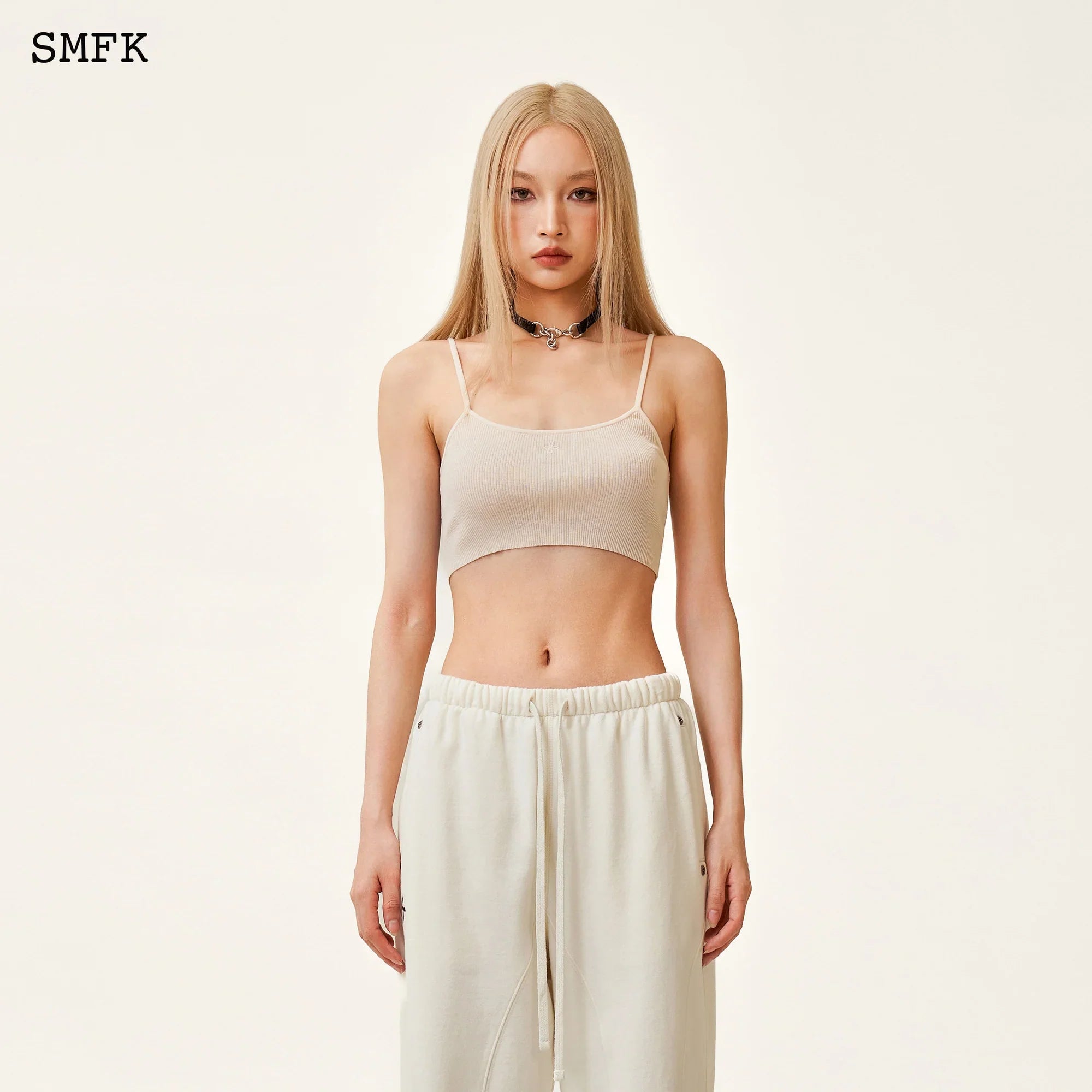SMFK COMPASS RUSH JOGGING SWEATPANTS IN WHITE