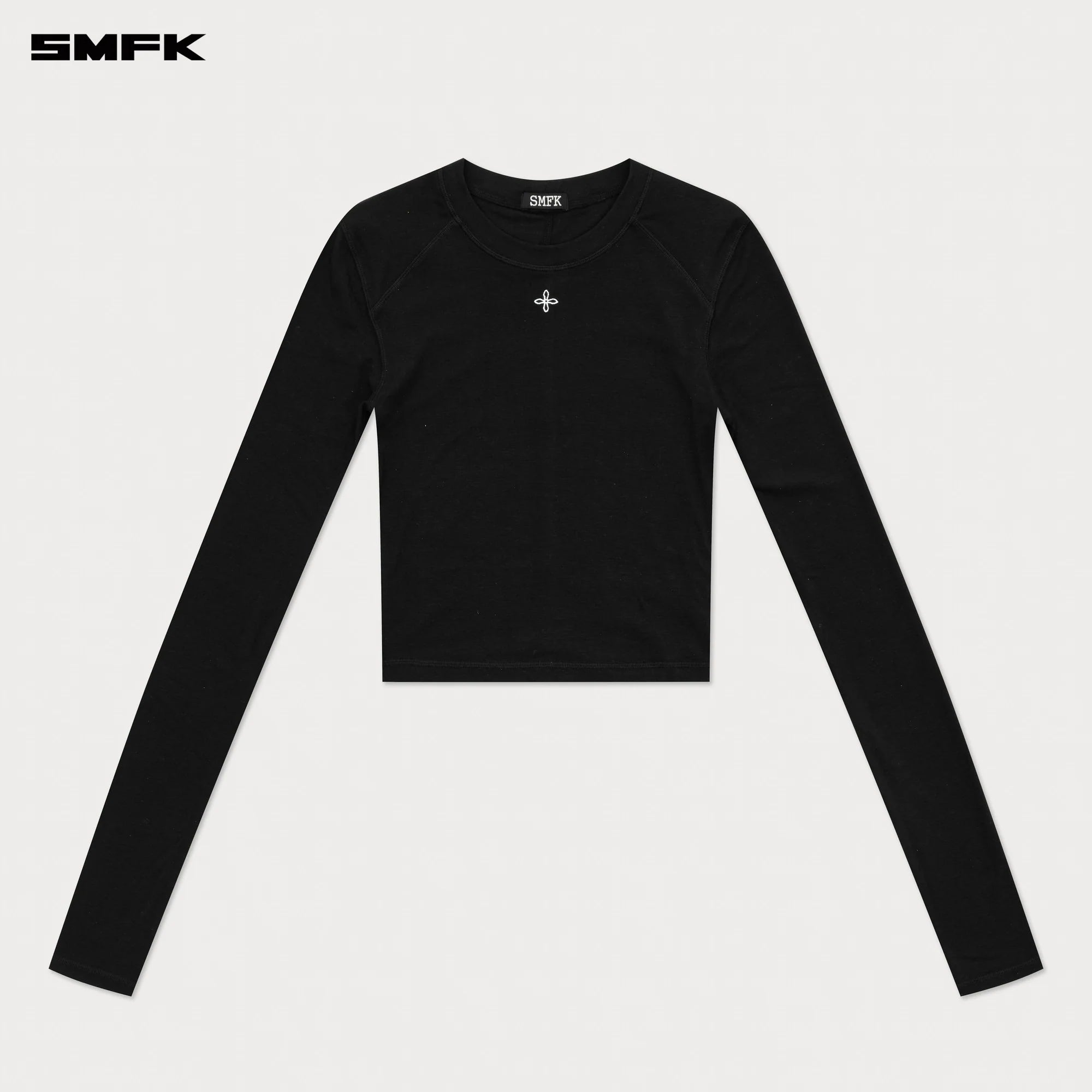 COMPASS RUSH SLIM-FIT LONG SLEEVES TOP BLACK