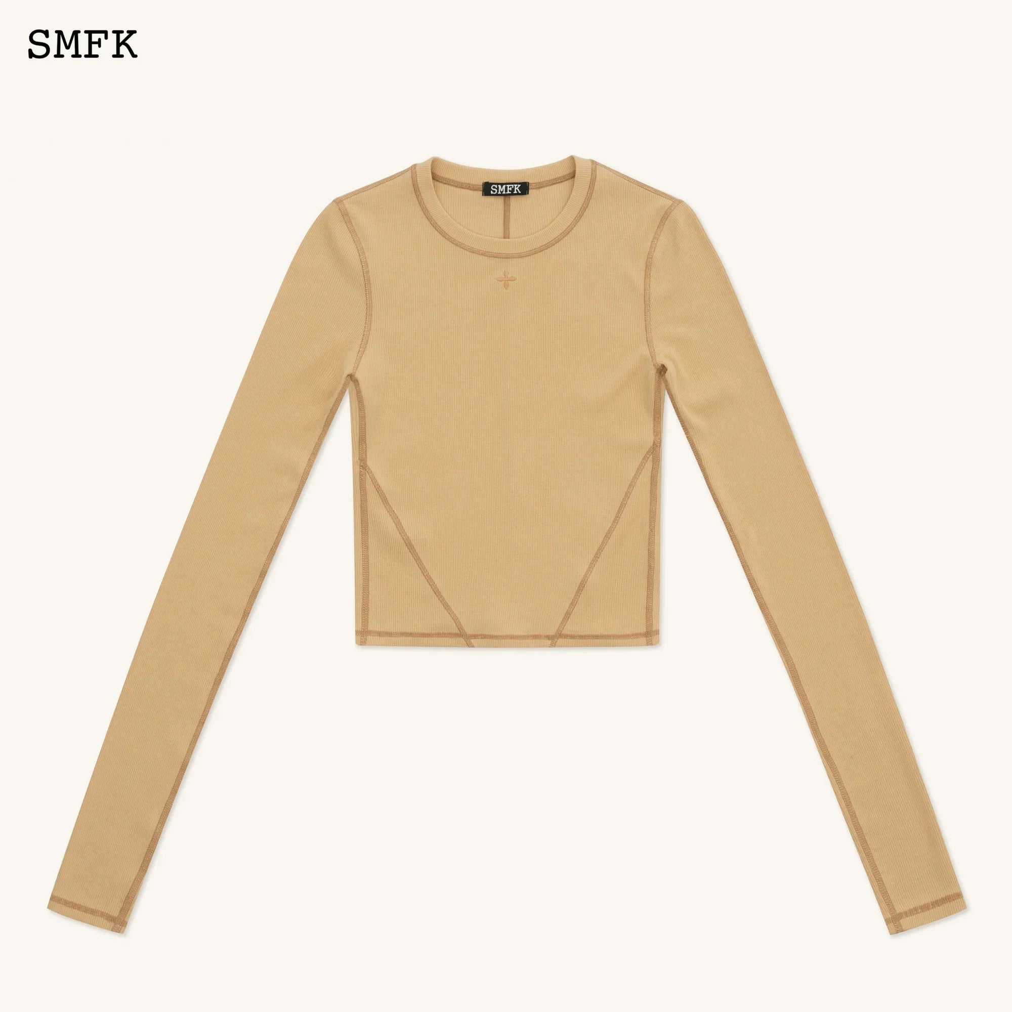 SMFK COMPASS RUSH SLIM FIT SPORTS TOP IN SAND