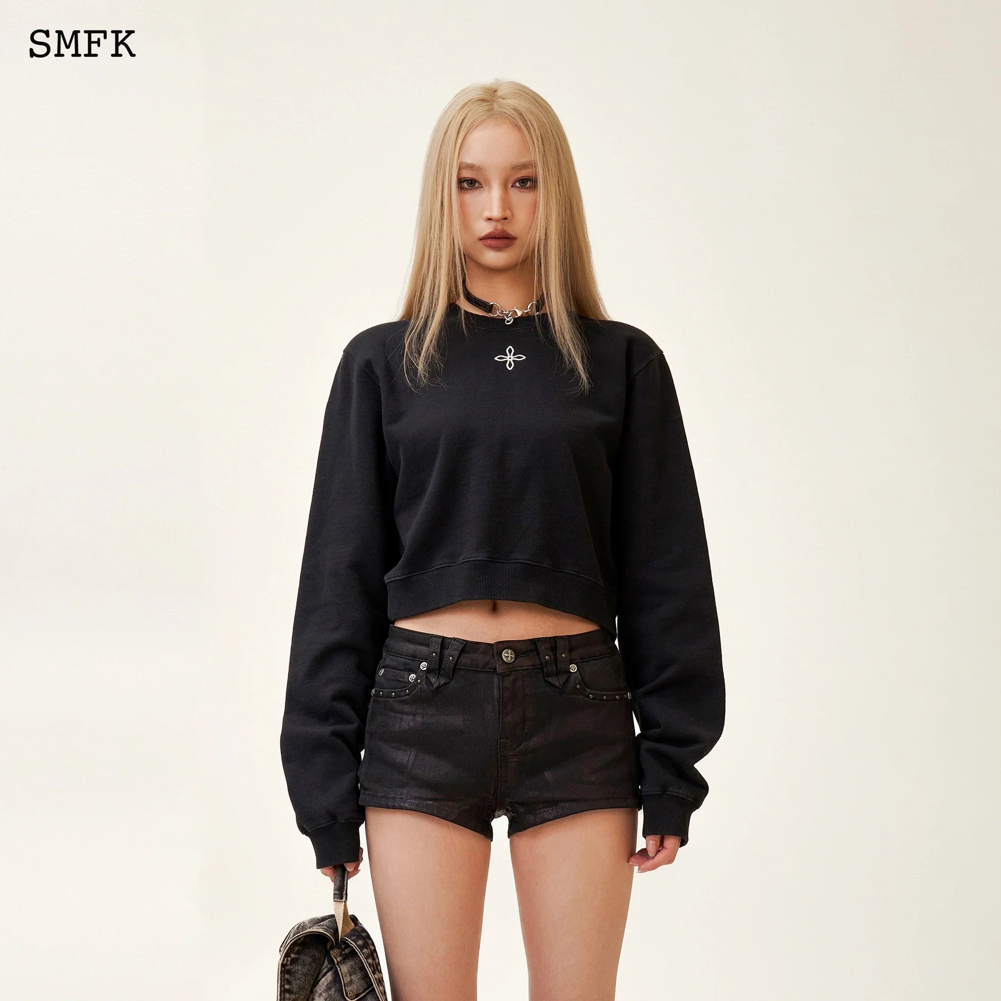 Compass Rush Slim Fit Sweatshirt Black