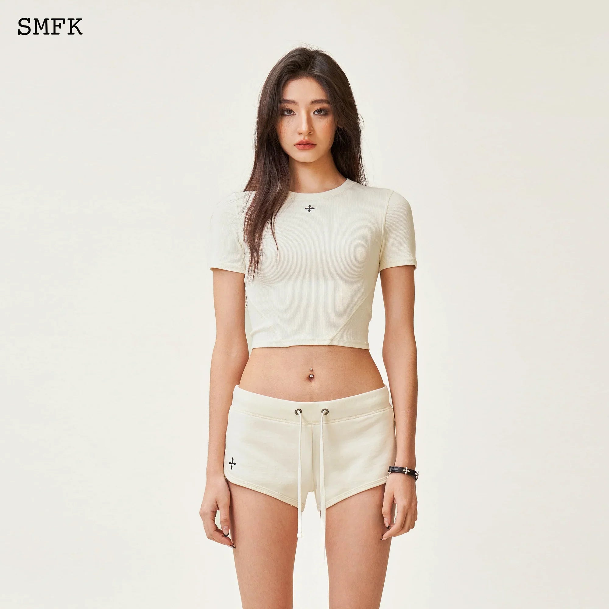 COMPASS RUSH SLIM-FIT TEE IN WHITE