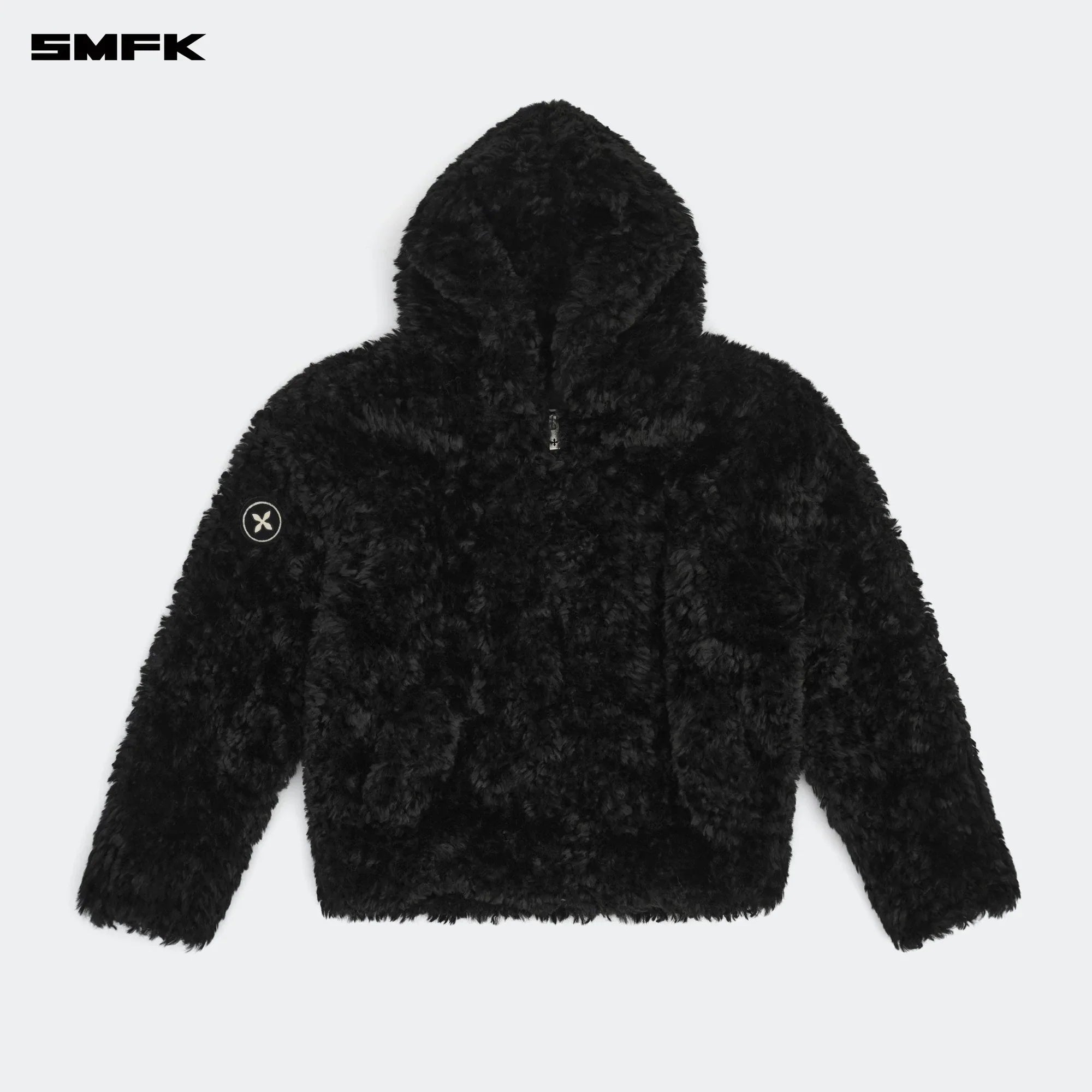 COMPASS SNOWMAN CLASSIC FAUX FUR JACKET BLACK