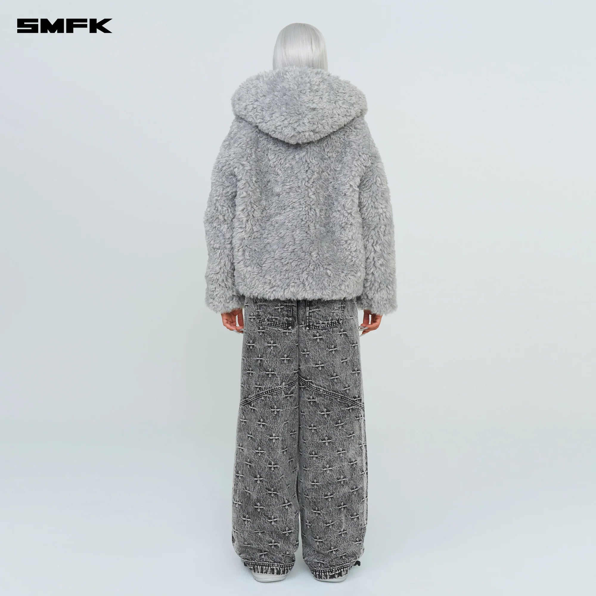 COMPASS SNOWMAN CLASSIC FAUX FUR JACKET GRAY
