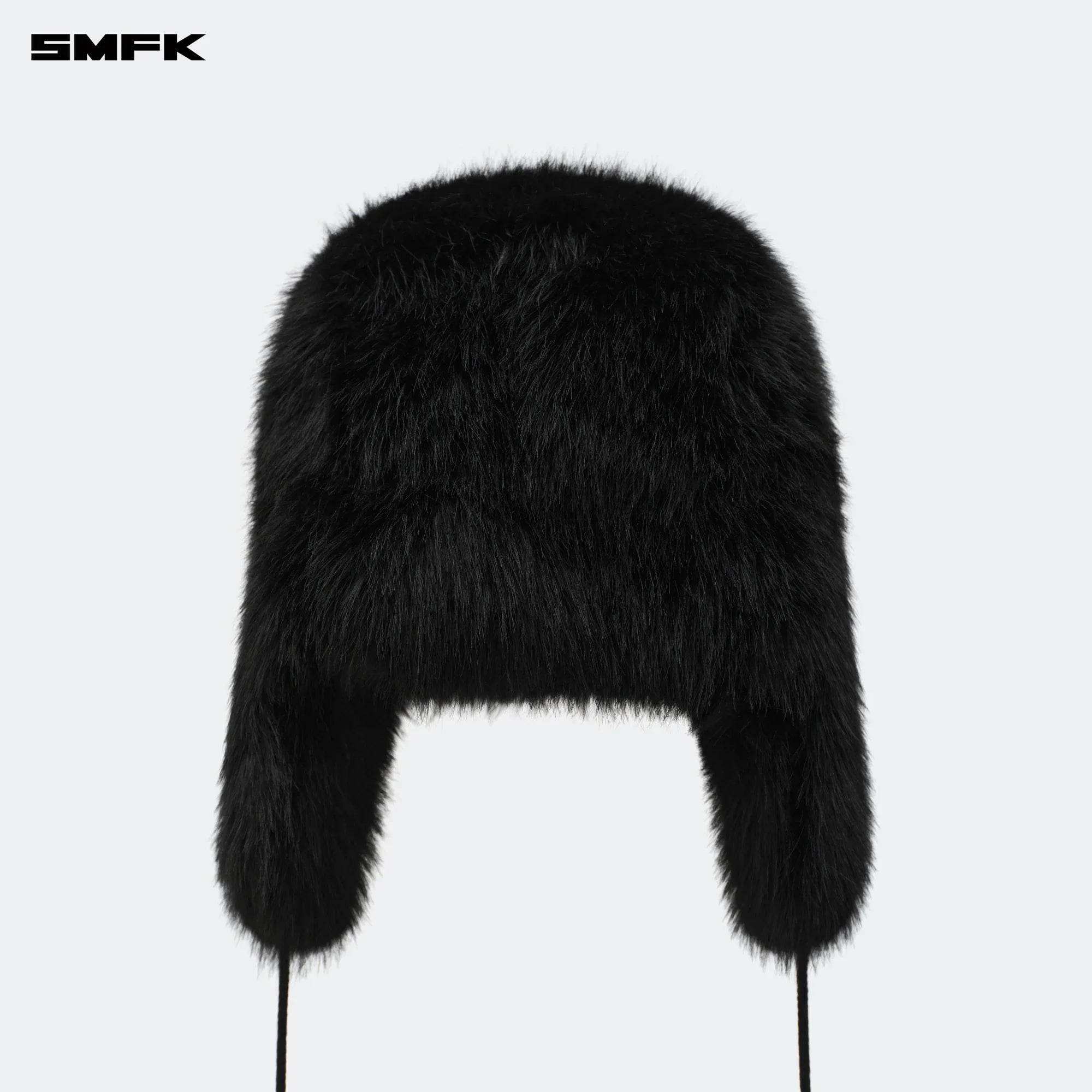 SMFK COMPASS SNOWMAN FAUX FUR HAT IN BLACK