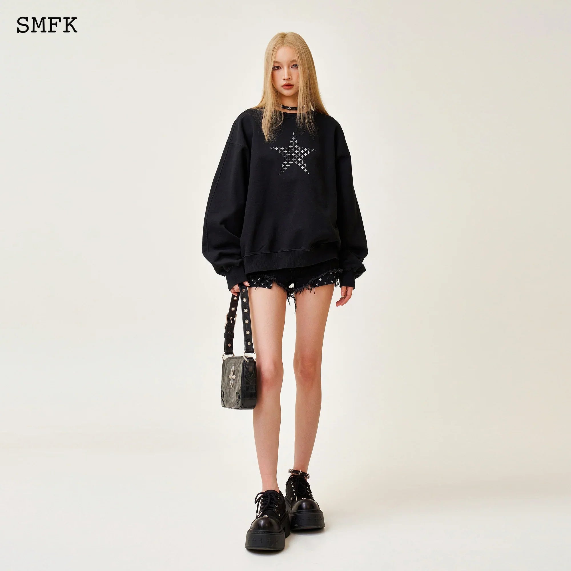 SMFK COMPASS STAR GARDEN CLASSIC SPORTS BLACK SWEATSHIRT