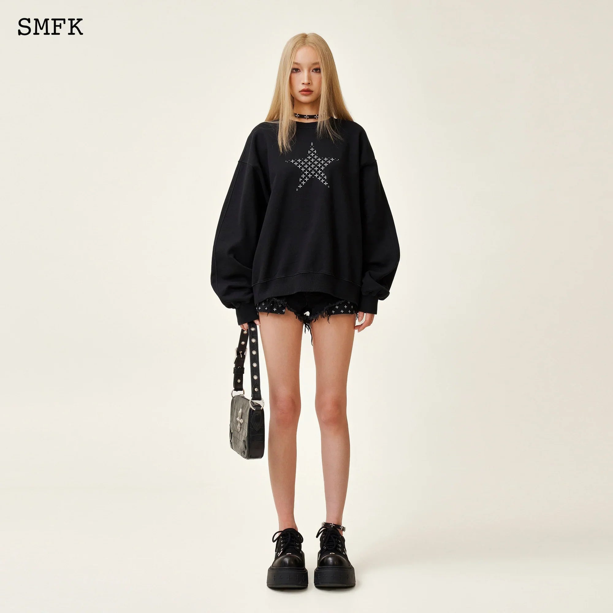 SMFK COMPASS STAR GARDEN CLASSIC SPORTS BLACK SWEATSHIRT