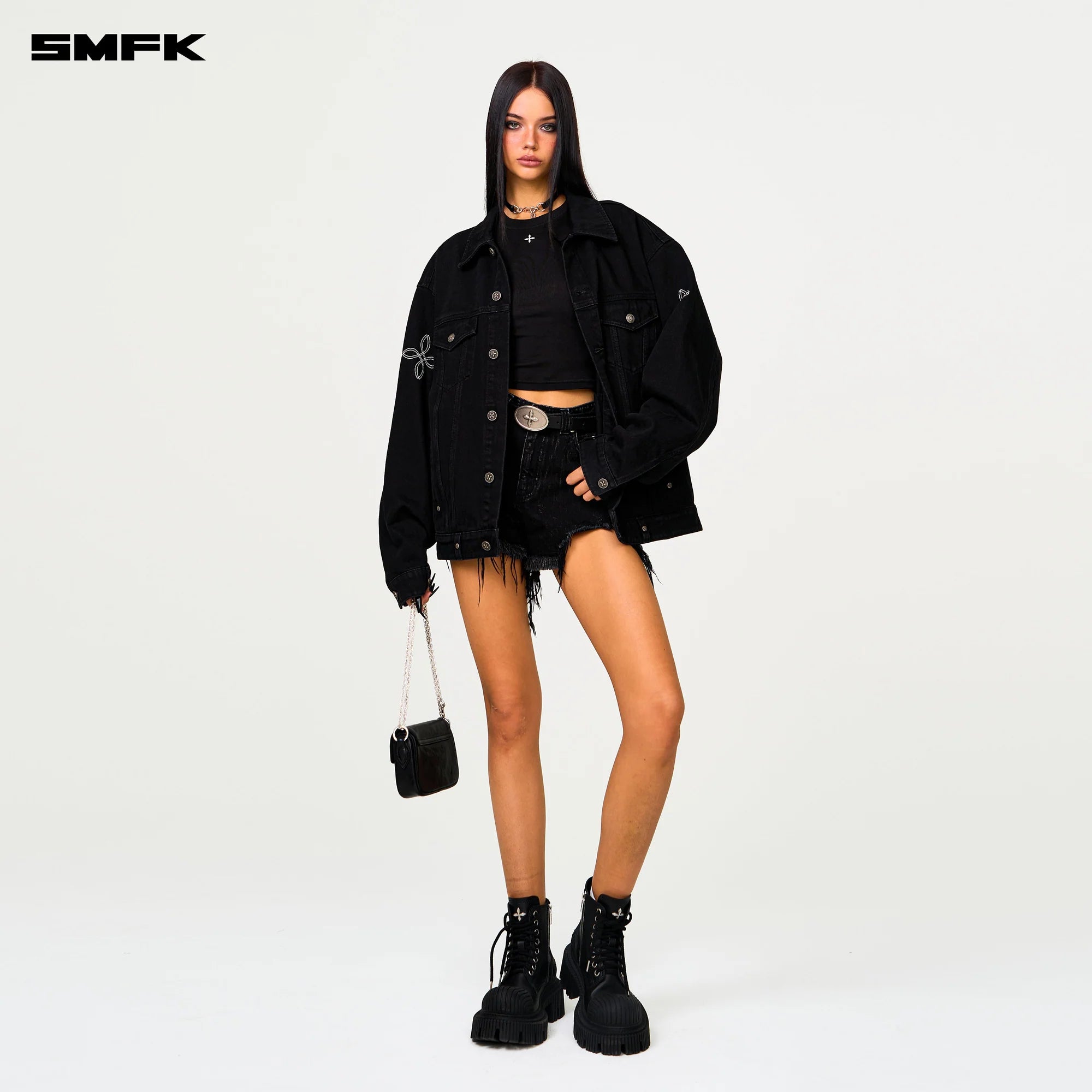 COMPASS TARPAN BLACK DENIM JACKET