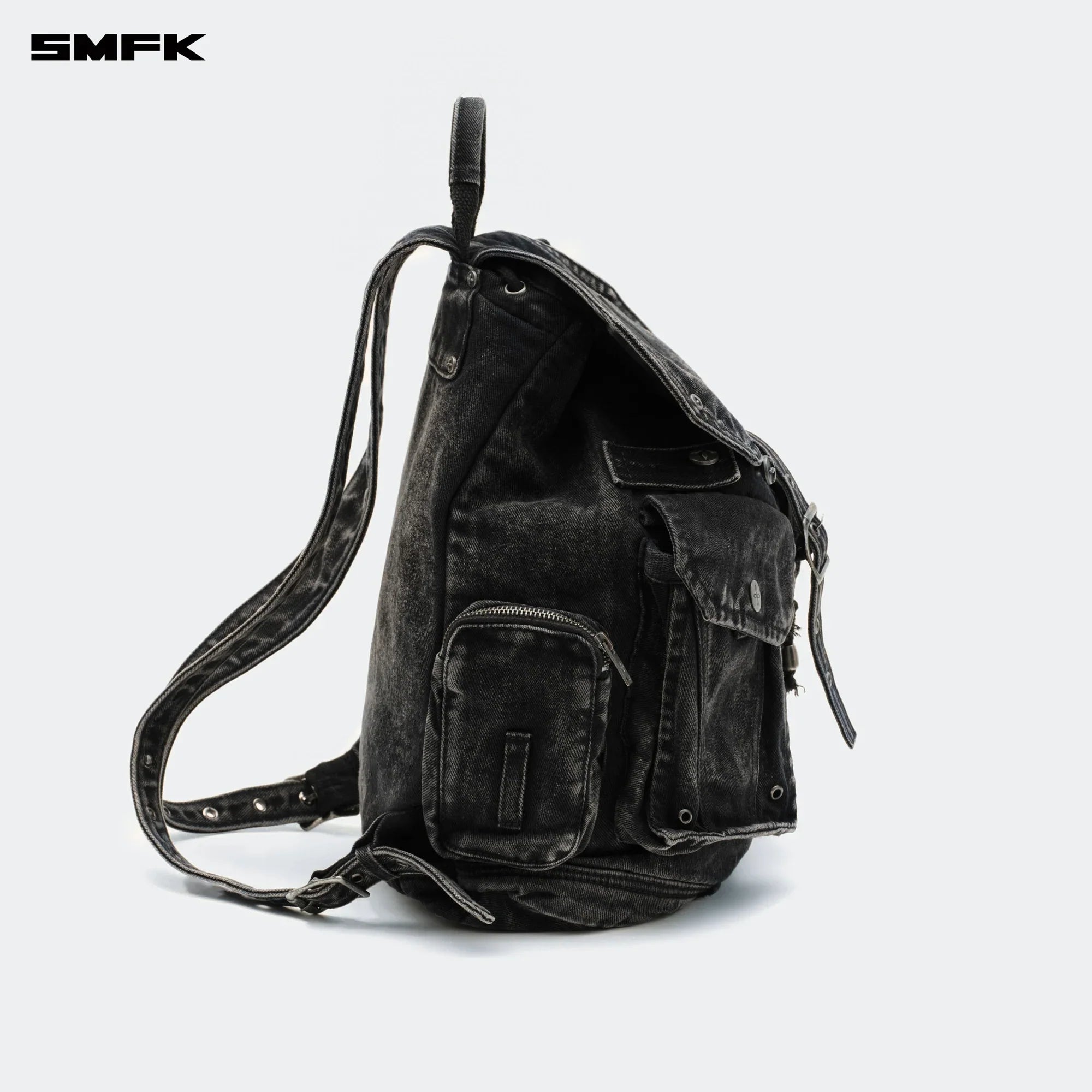 SMFK COMPASS TARPAN DENIM BACKPACK BLACK (LARGE)