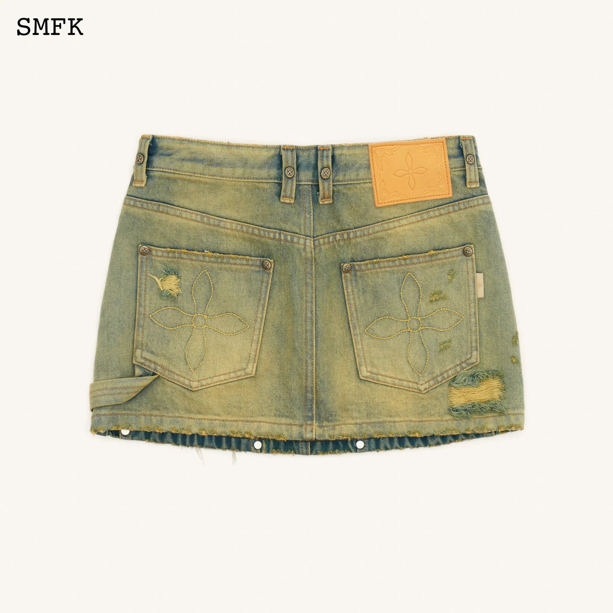 COMPASS TARPAN LUMBER MINI SKIRT IN CHEESE