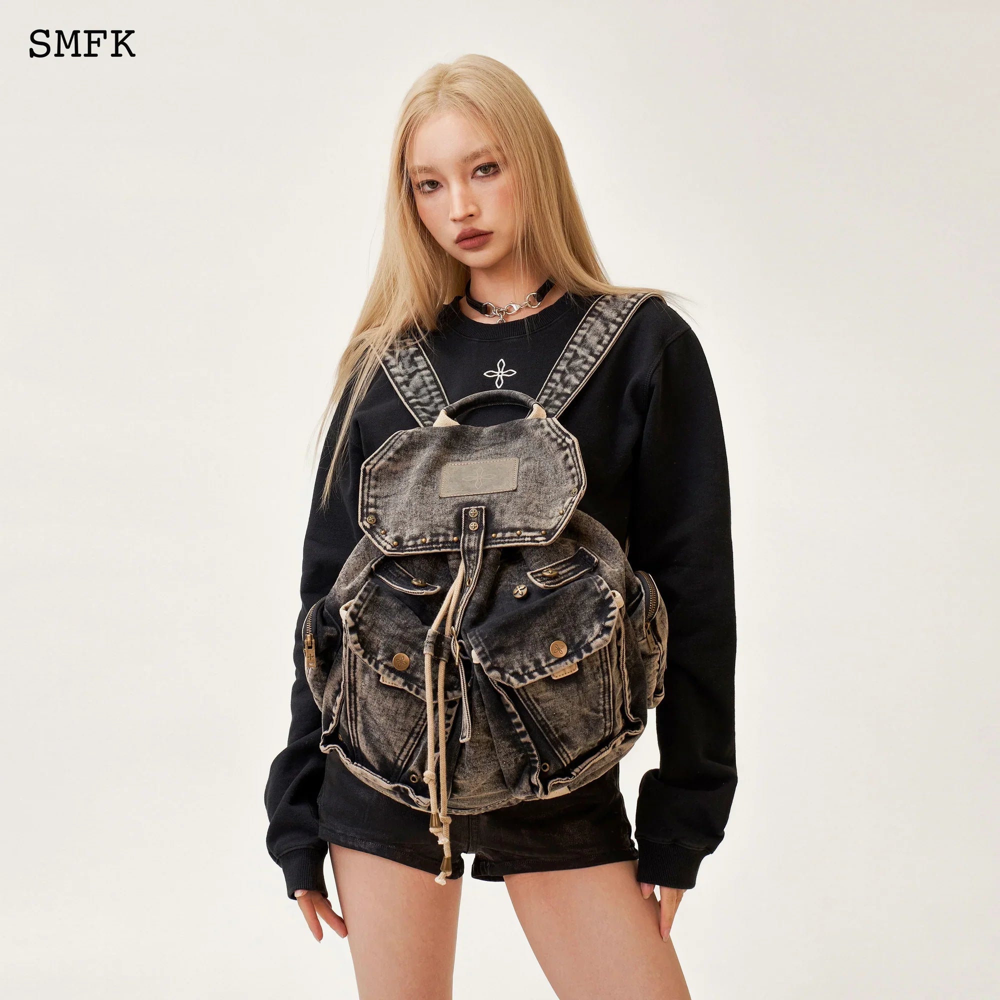 SMFK COMPASS TARPAN SUNSET DENIM BACKPACK (LARGE)