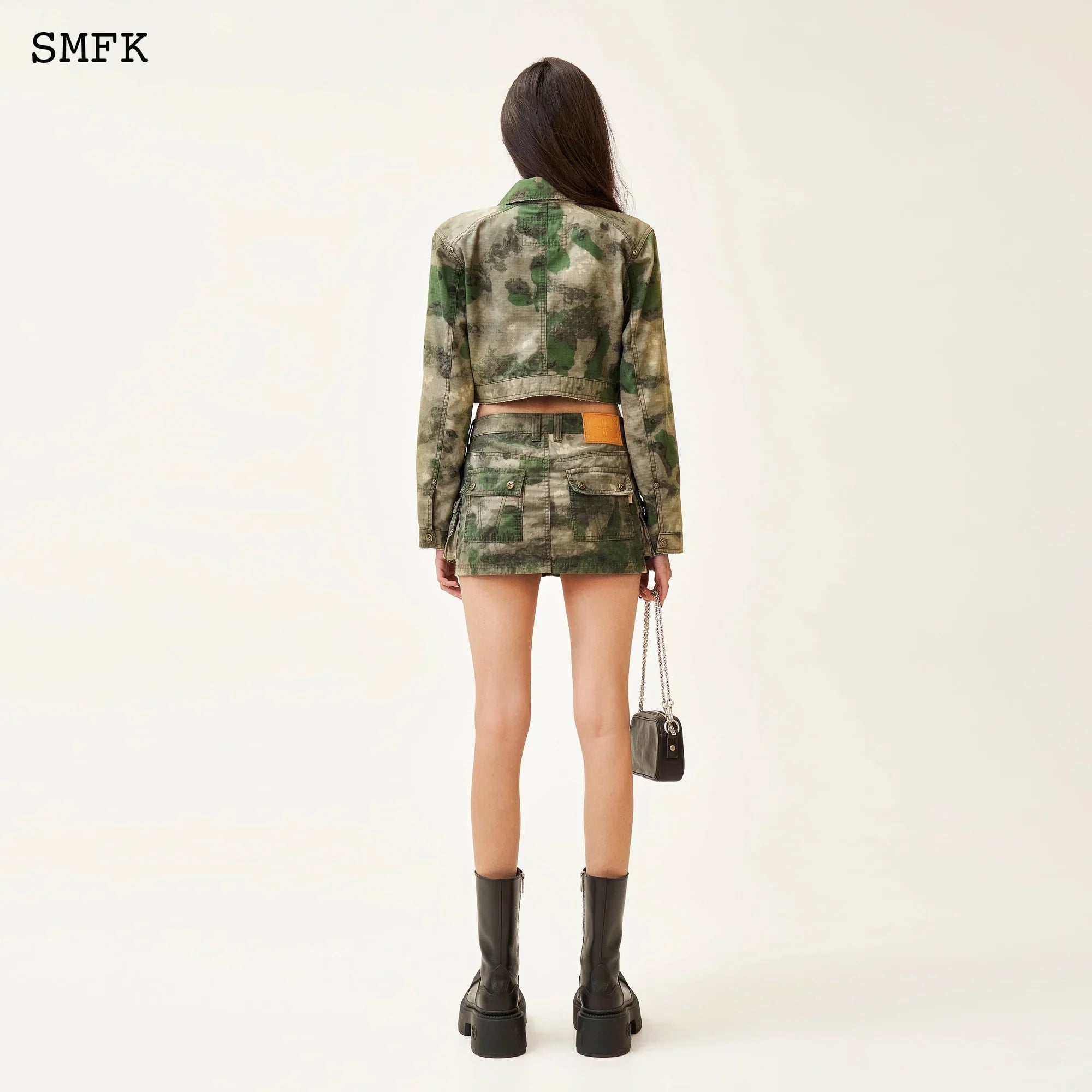 COMPASS VIPER GREEN CAMOUFLAGE WORKWEAR MINI SKIRT