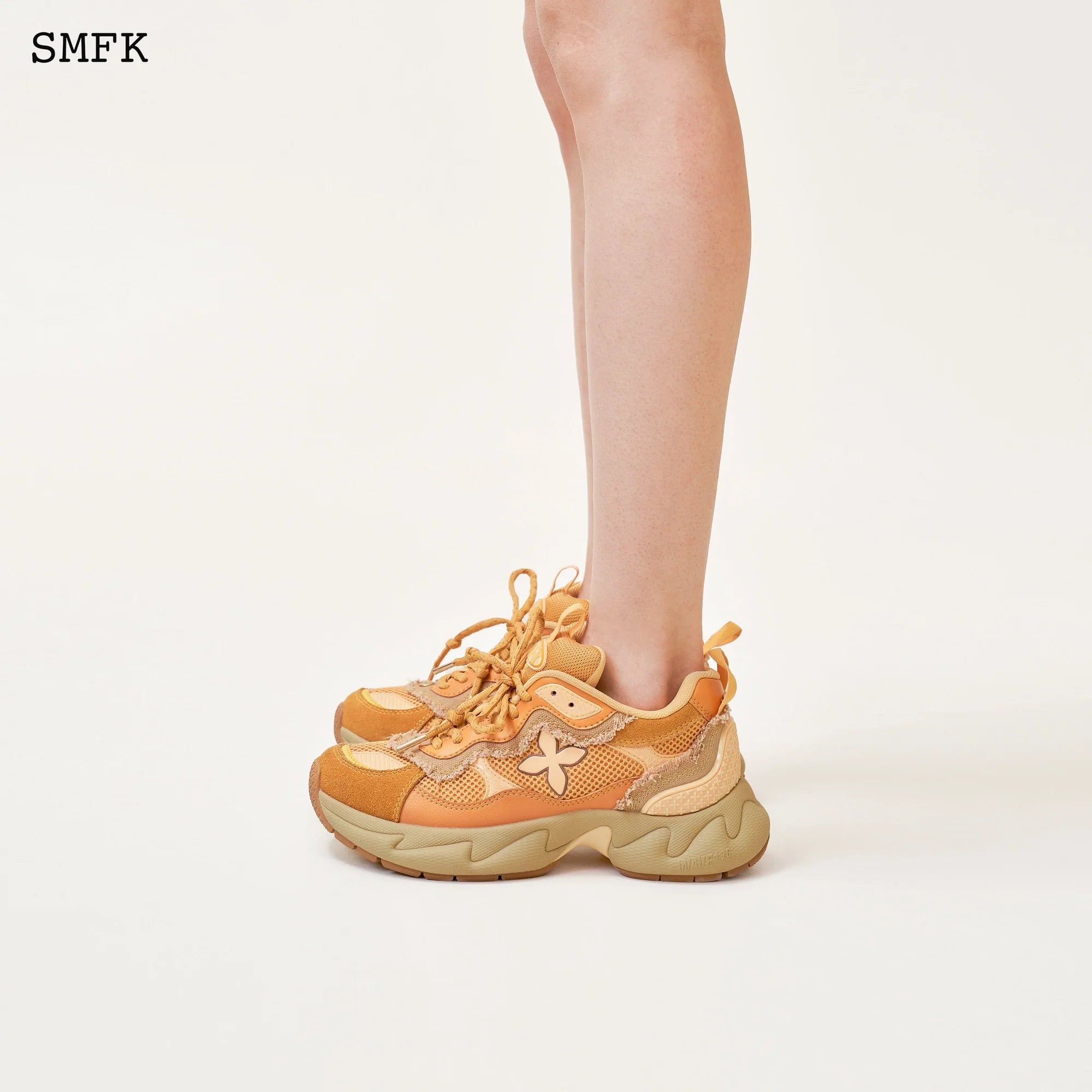 COMPASS WAVE RETRO JOGGING SHOES IN BROWN