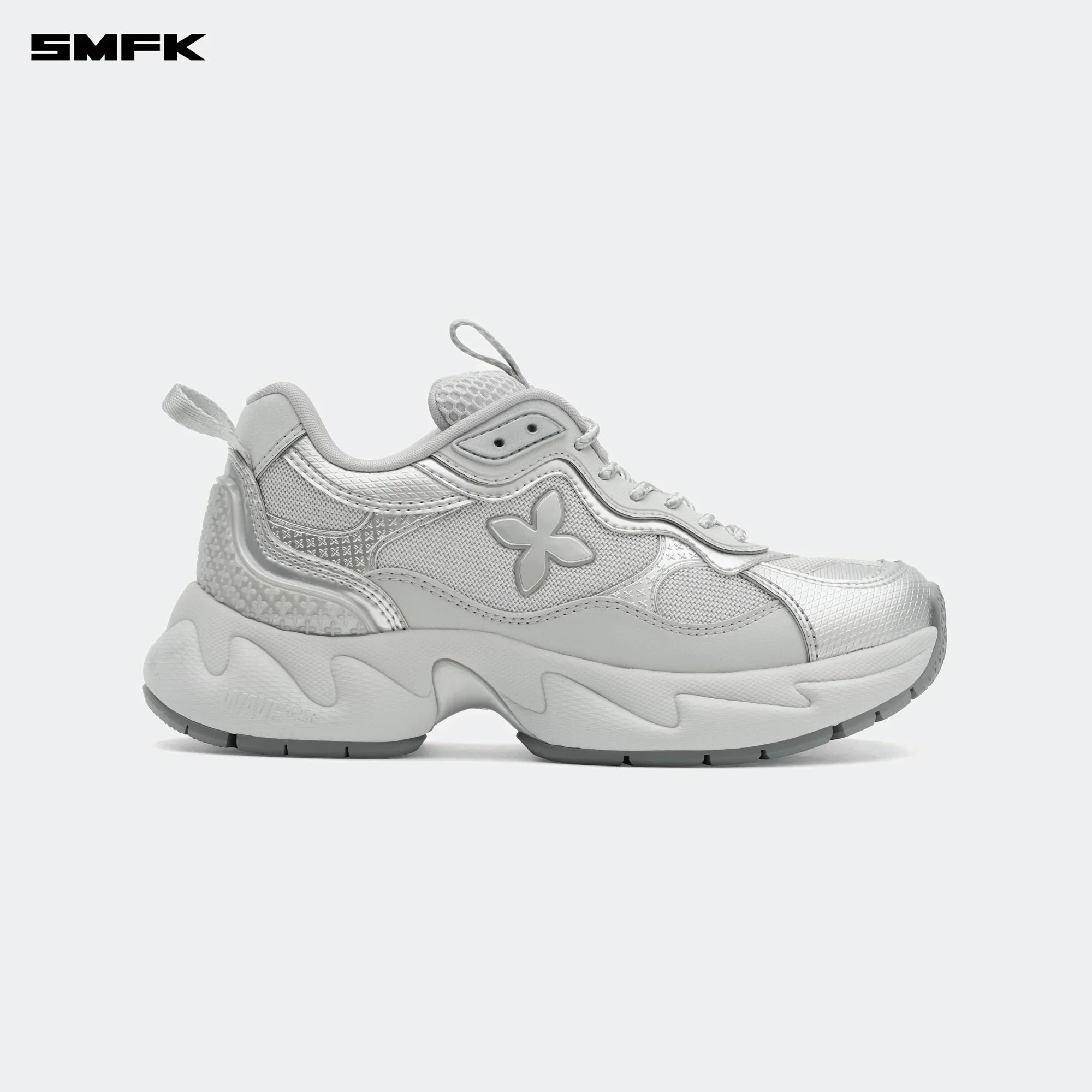 COMPASS WAVE RETRO JOGGING SHOES IN GRAY