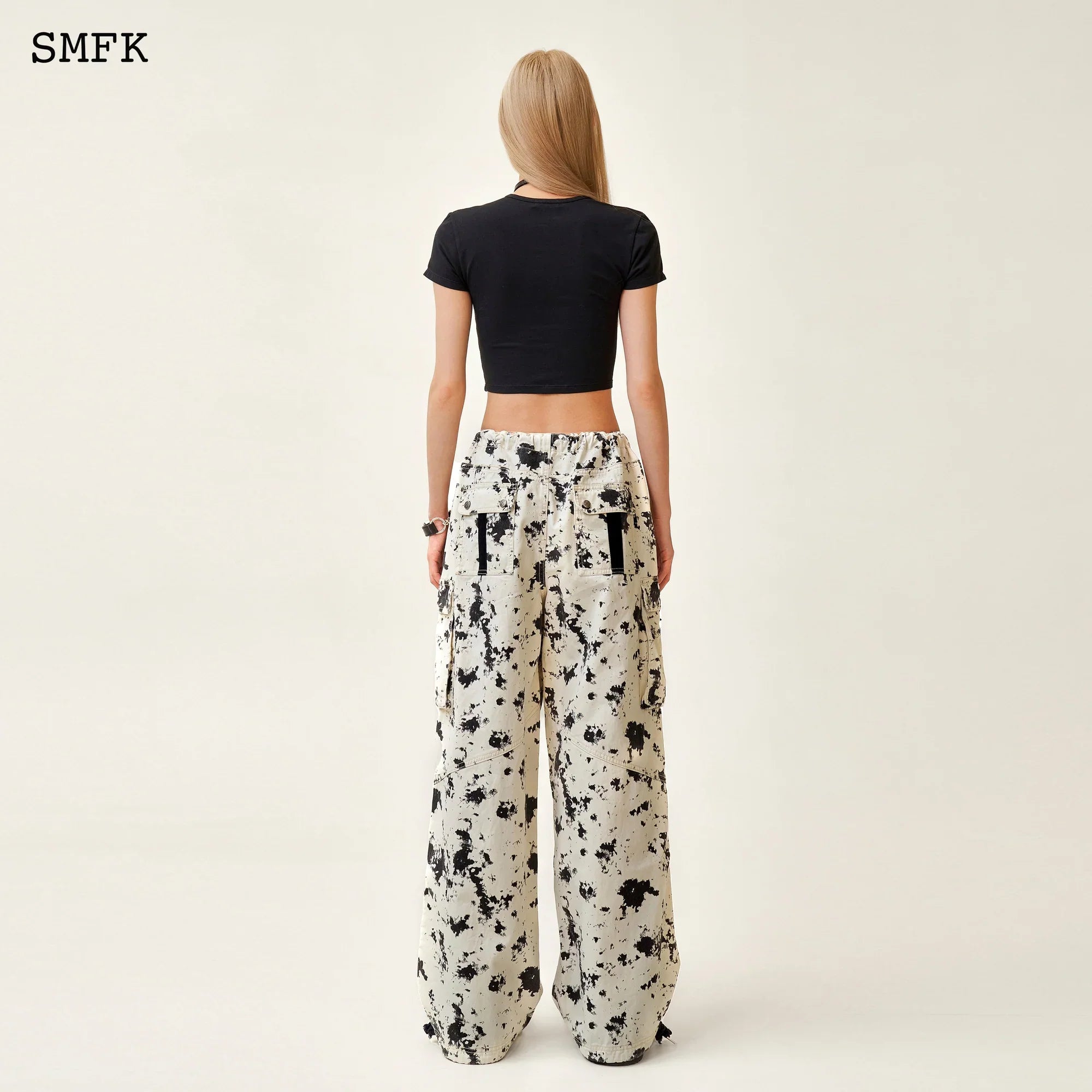 SMFK COMPASS WHITE CAMOUFLAGE RETRO PARATROOPER PANTS