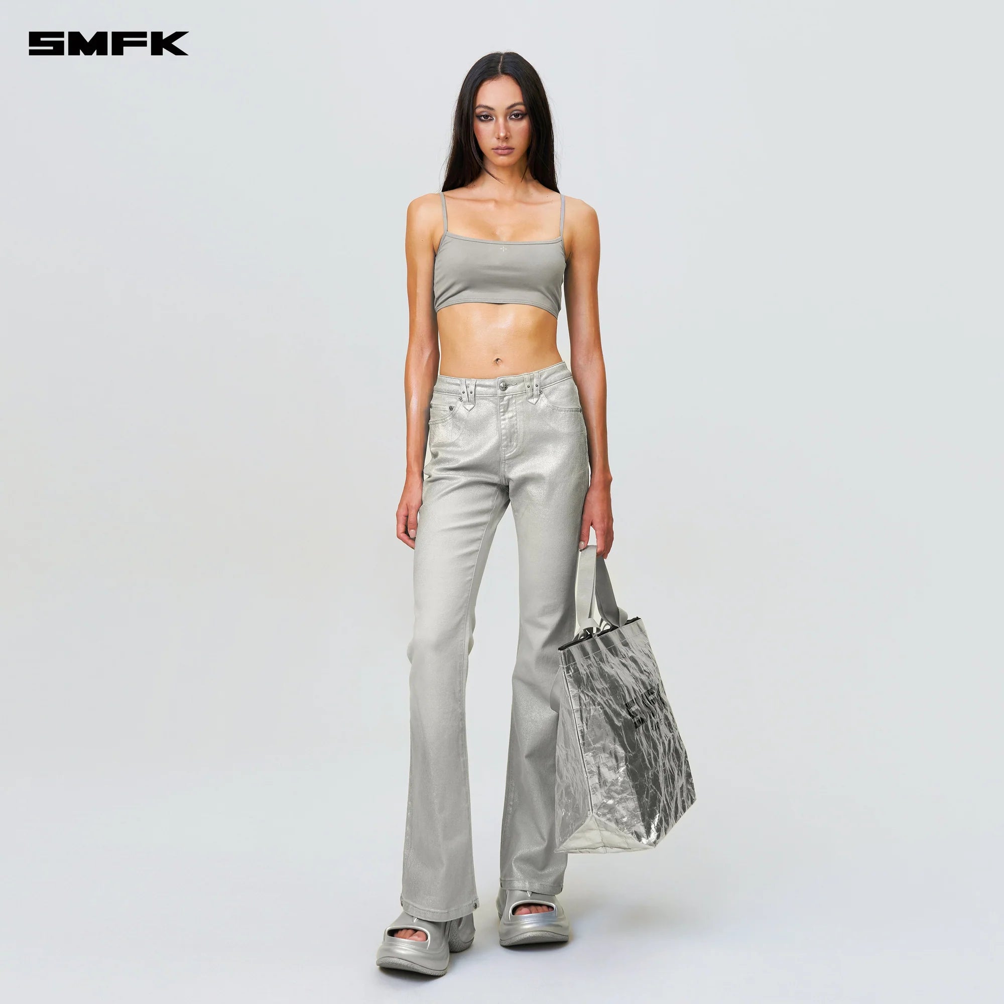 COMPASS WILD CLASSIC FLARED JEANS SILVER