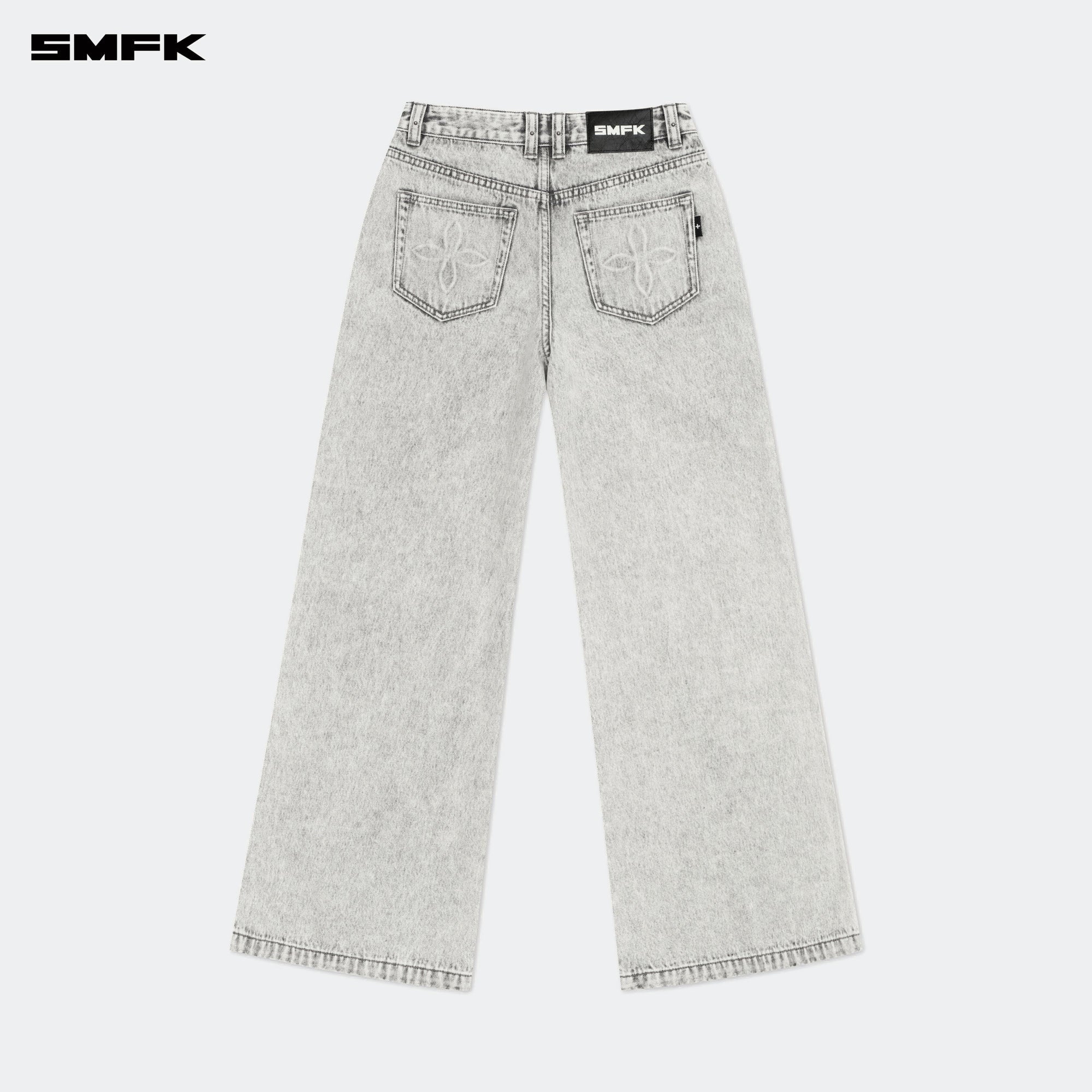 COMPASS WILD CLASSIC WIDE-LEG JEANS STELLA GRAY