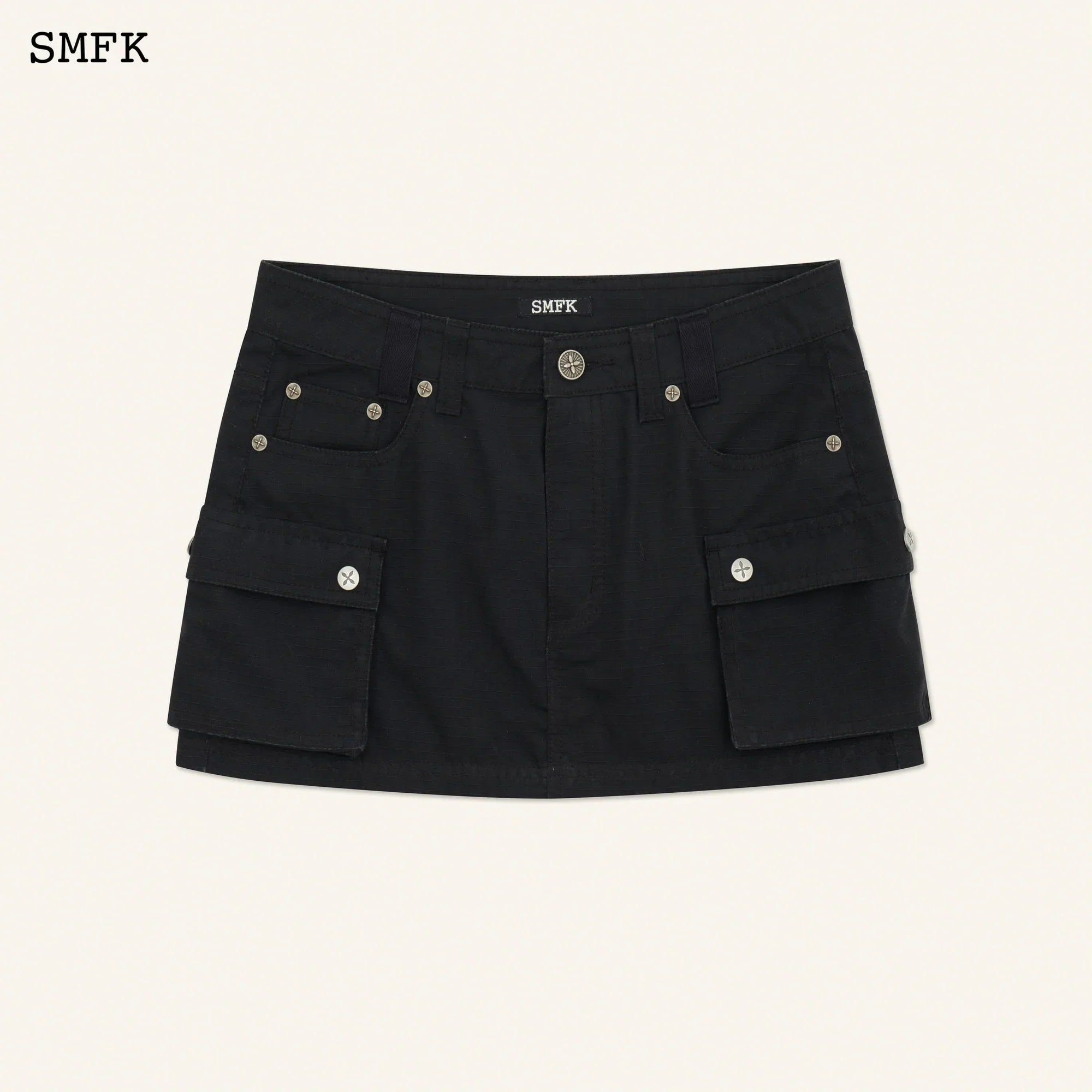 COMPASS WILD TARPAN WORKWEAR BLACK MINI SKIRT