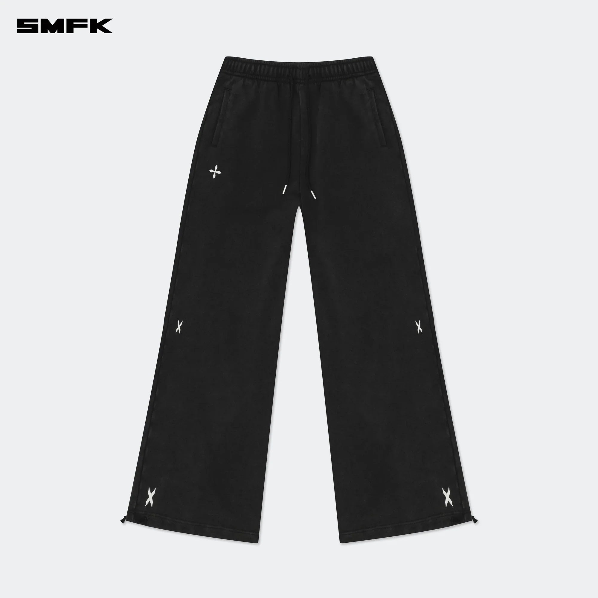 SMFK FUTURE CLASSIC WIDE-LEG SWEATPANTS IN BLACK