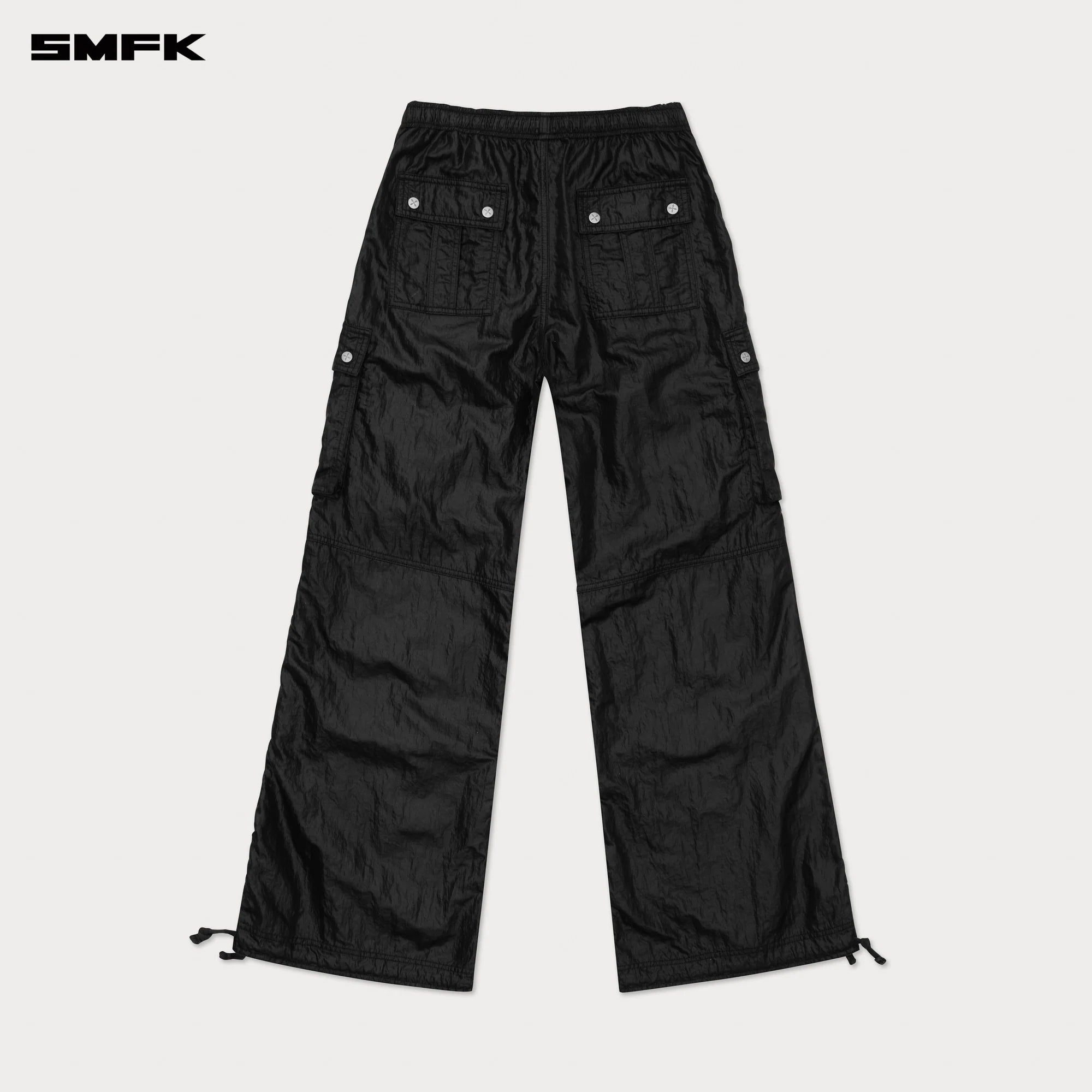 FUTURE LIGHTNING WIDE-LEG TRACK PANTS IN BLACK