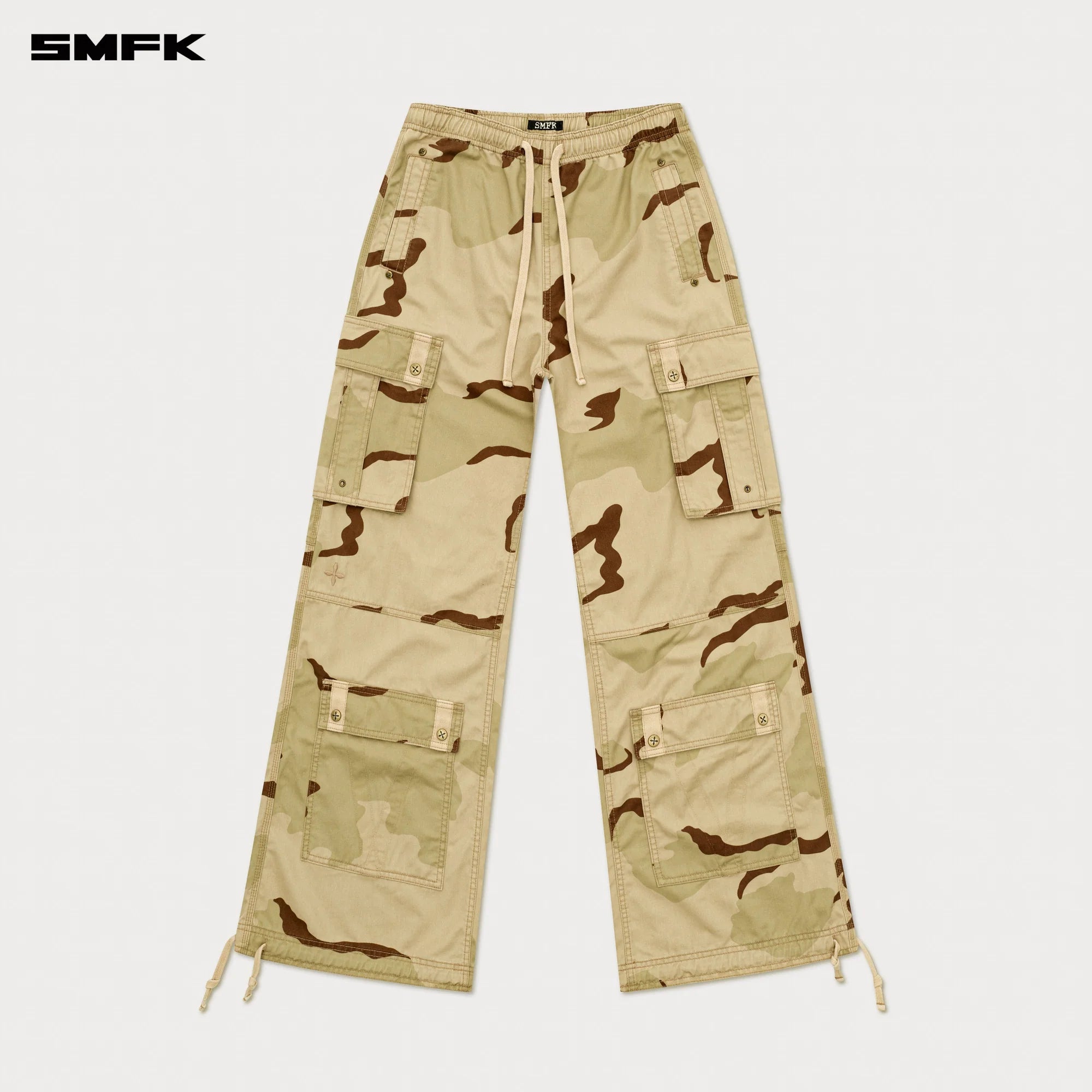 FUTURE LIGHTNING WIDE-LEG TRACK PANTS IN CAMOUFLAGE