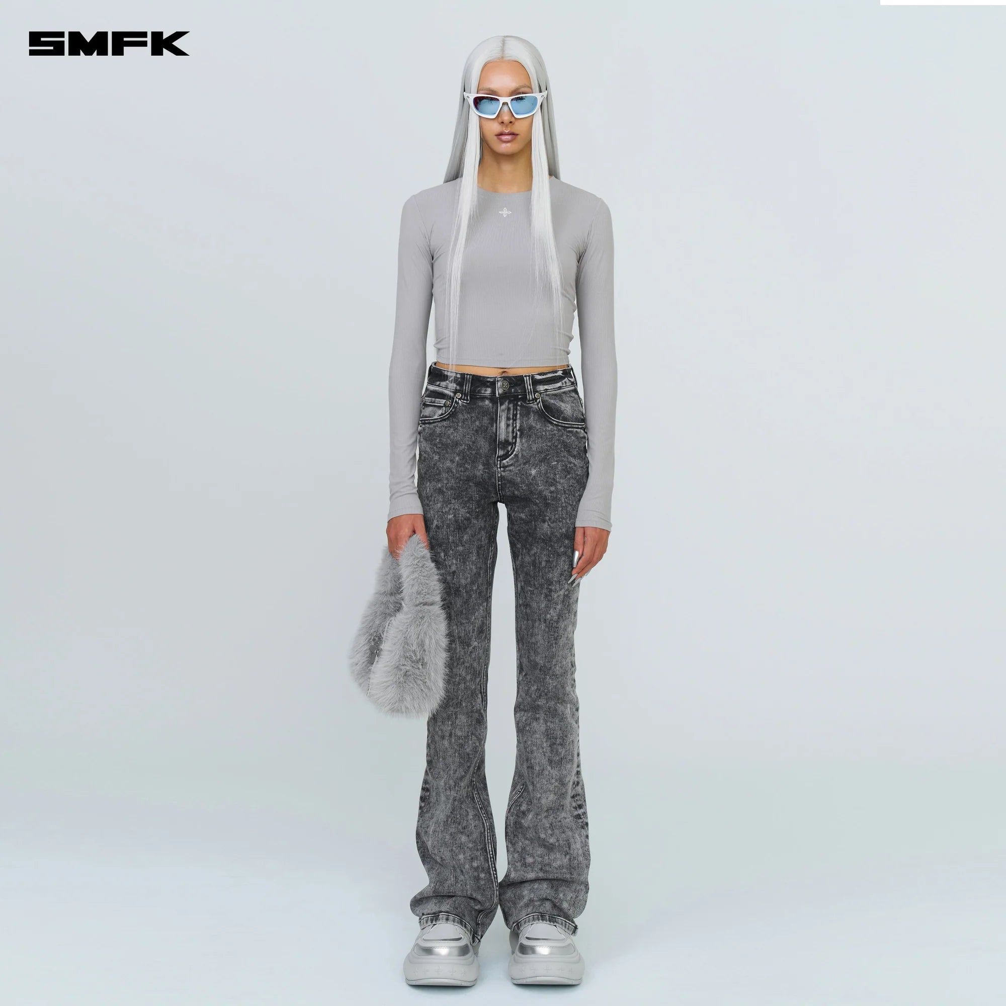 FUTURE MIRAGE SNOWFLAKE FLARED JEANS