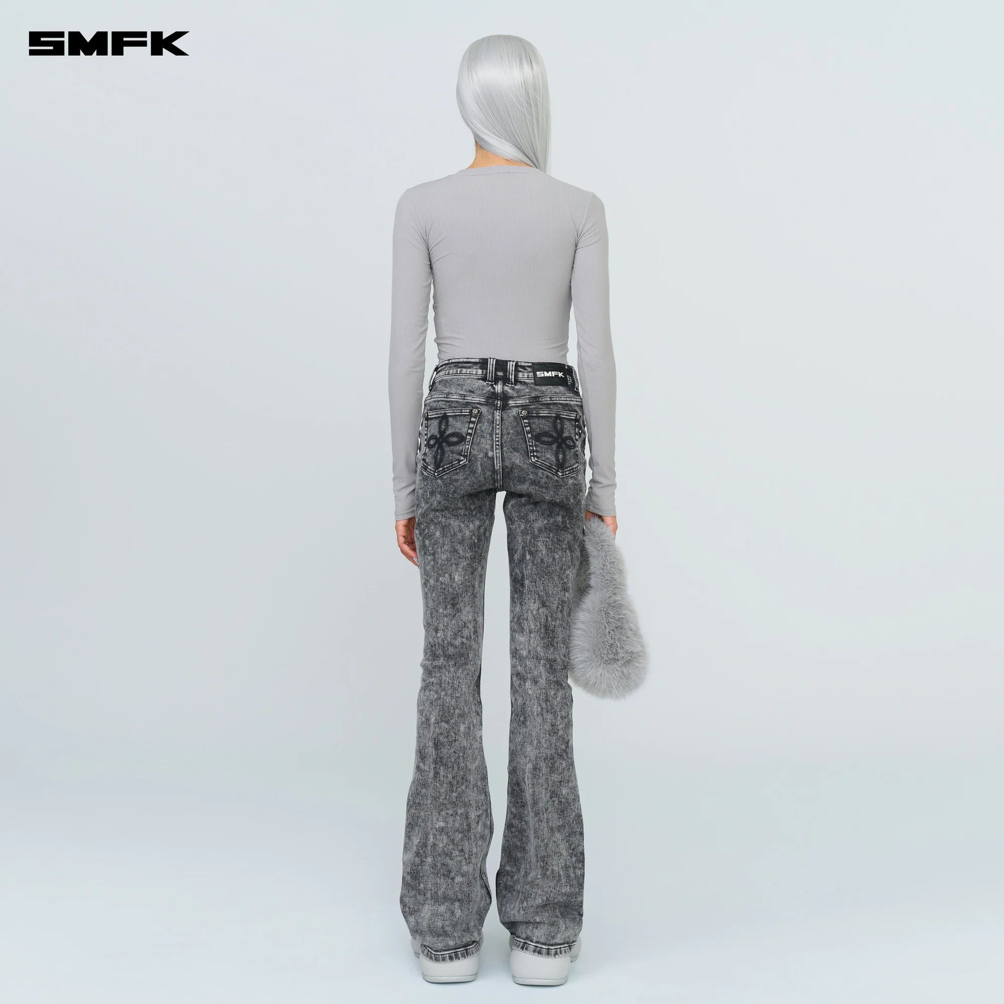 FUTURE MIRAGE SNOWFLAKE FLARED JEANS