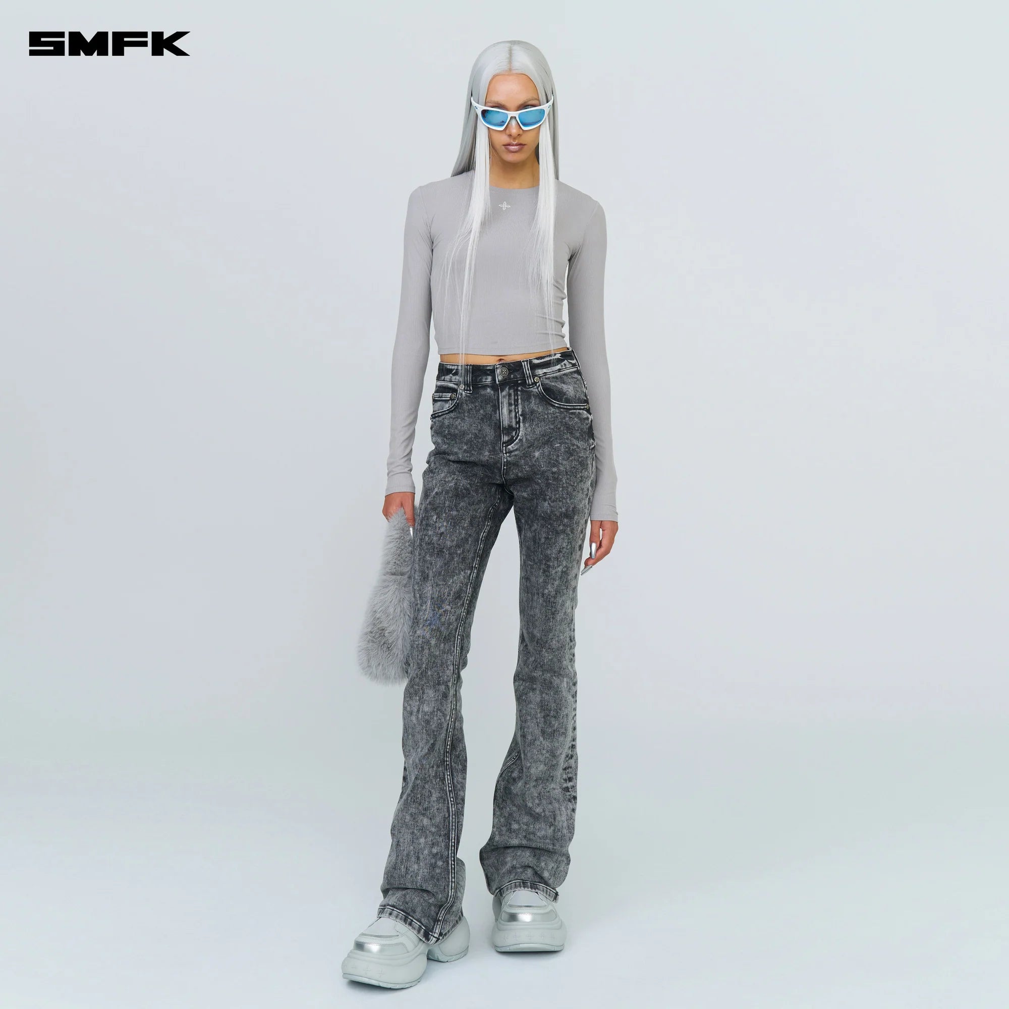 FUTURE MIRAGE SNOWFLAKE FLARED JEANS