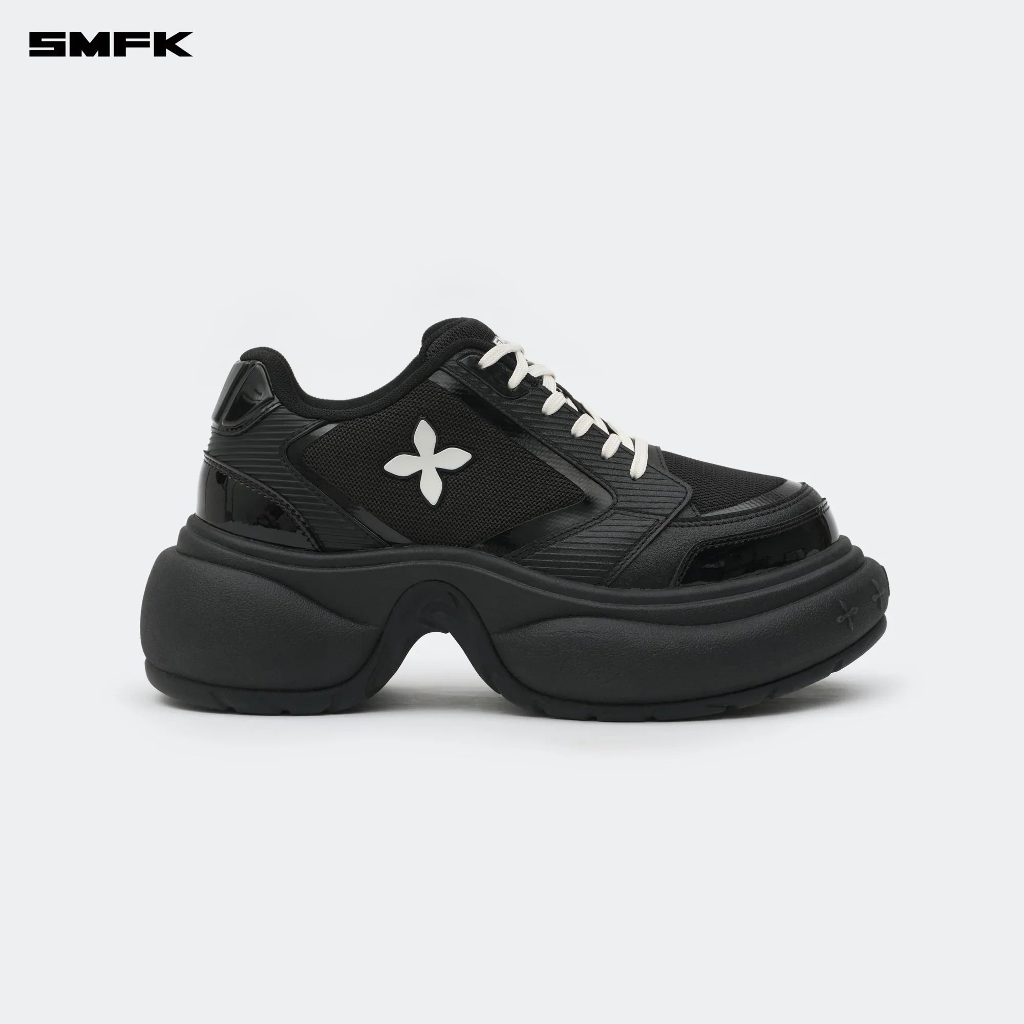 FUTURE RIPPLE HIGH-HEELED SNEAKER IN BLACK