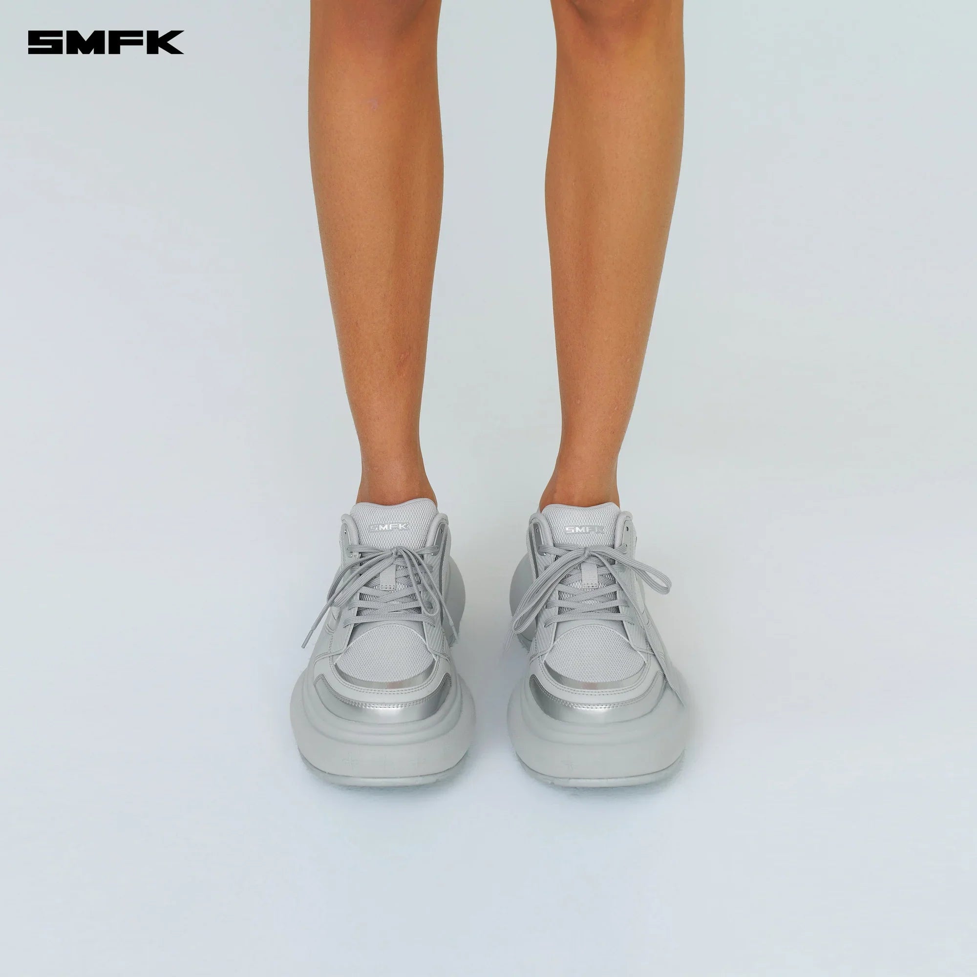 FUTURE RIPPLE HIGH-HEELED SNEAKER IN GRAY