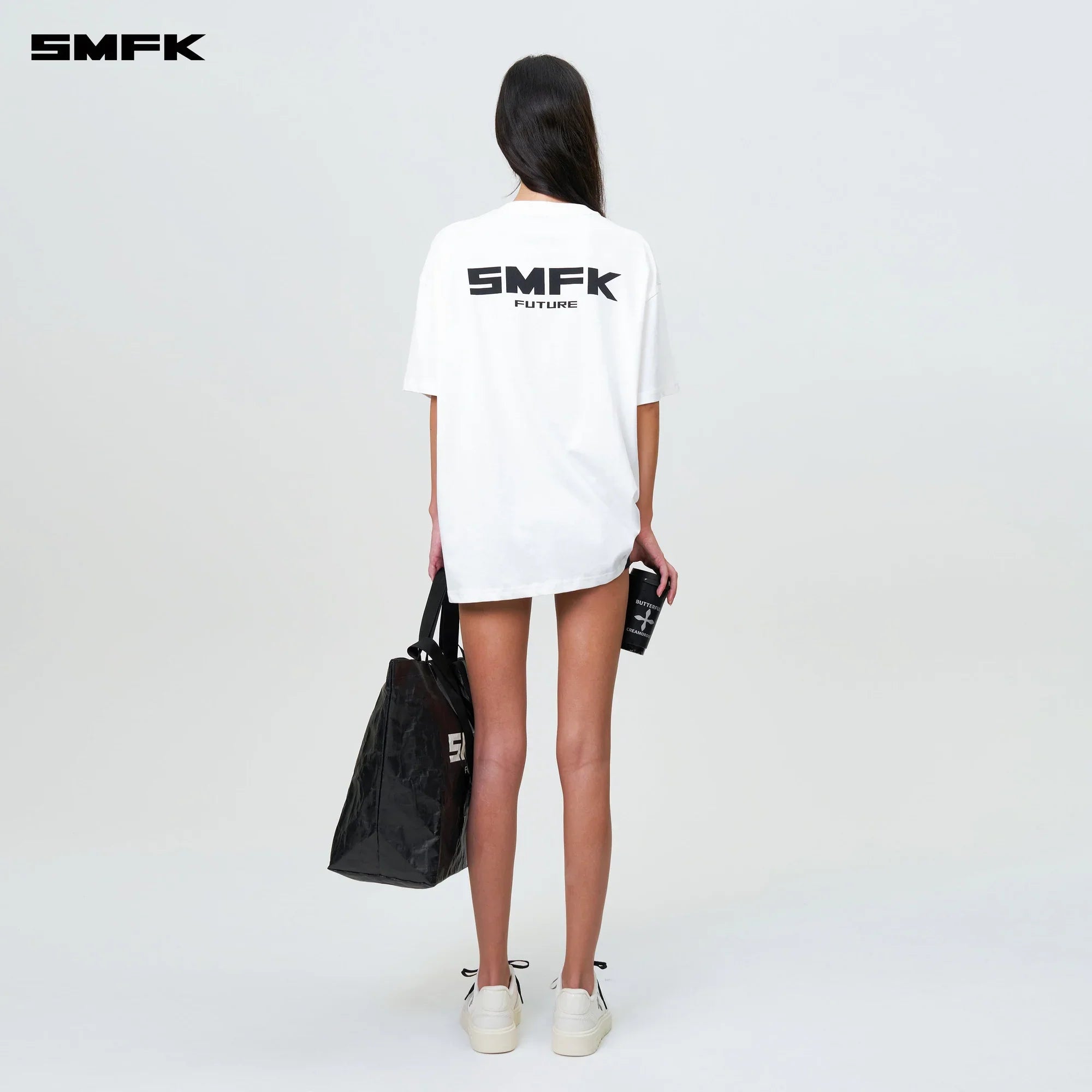 FUTURE SMFK LOGO STANDARD LOOSE TEE WHITE