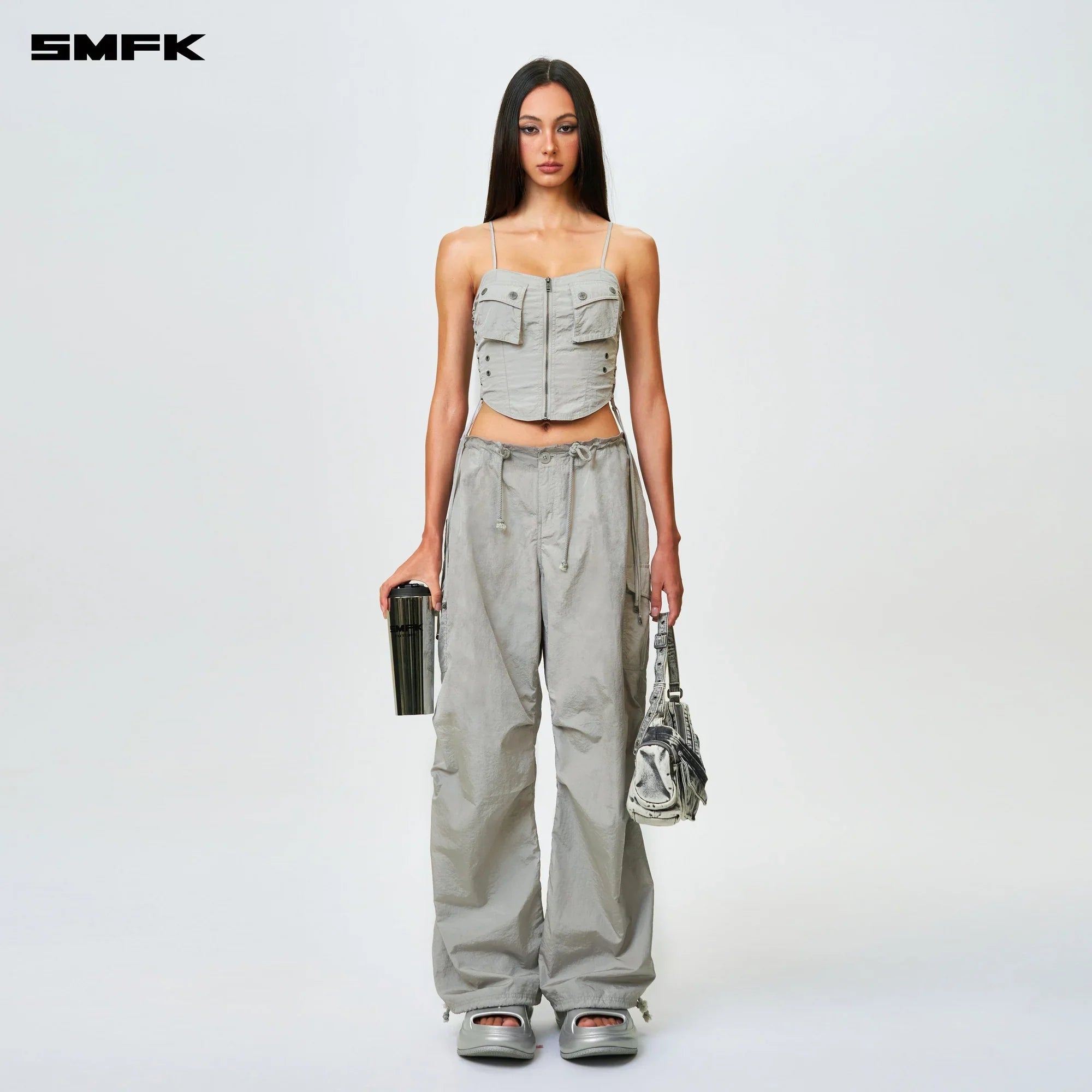 FUTURE STORM HUNTING LOOSE PARATROOPER PANTS SILVER