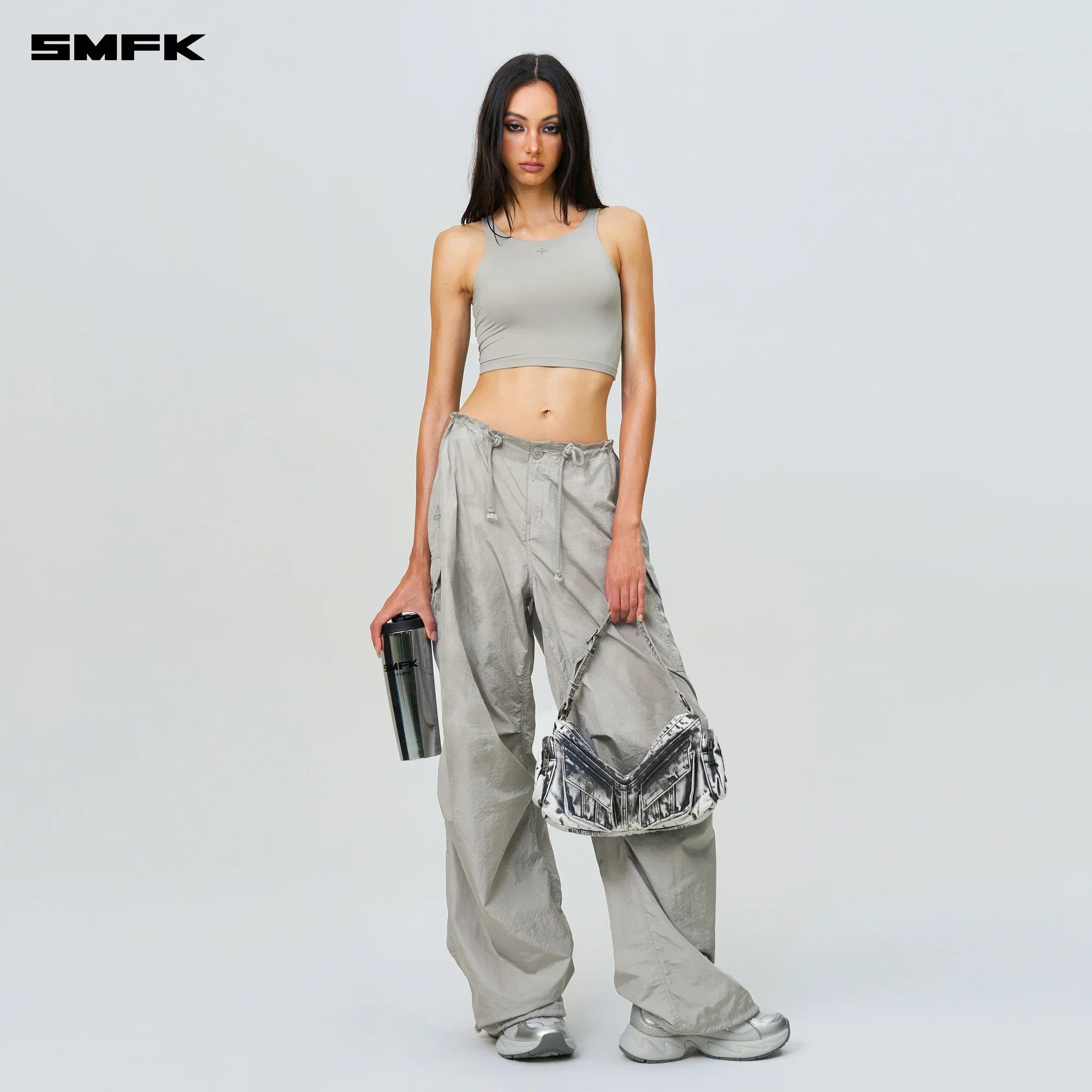 FUTURE STORM HUNTING LOOSE PARATROOPER PANTS SILVER