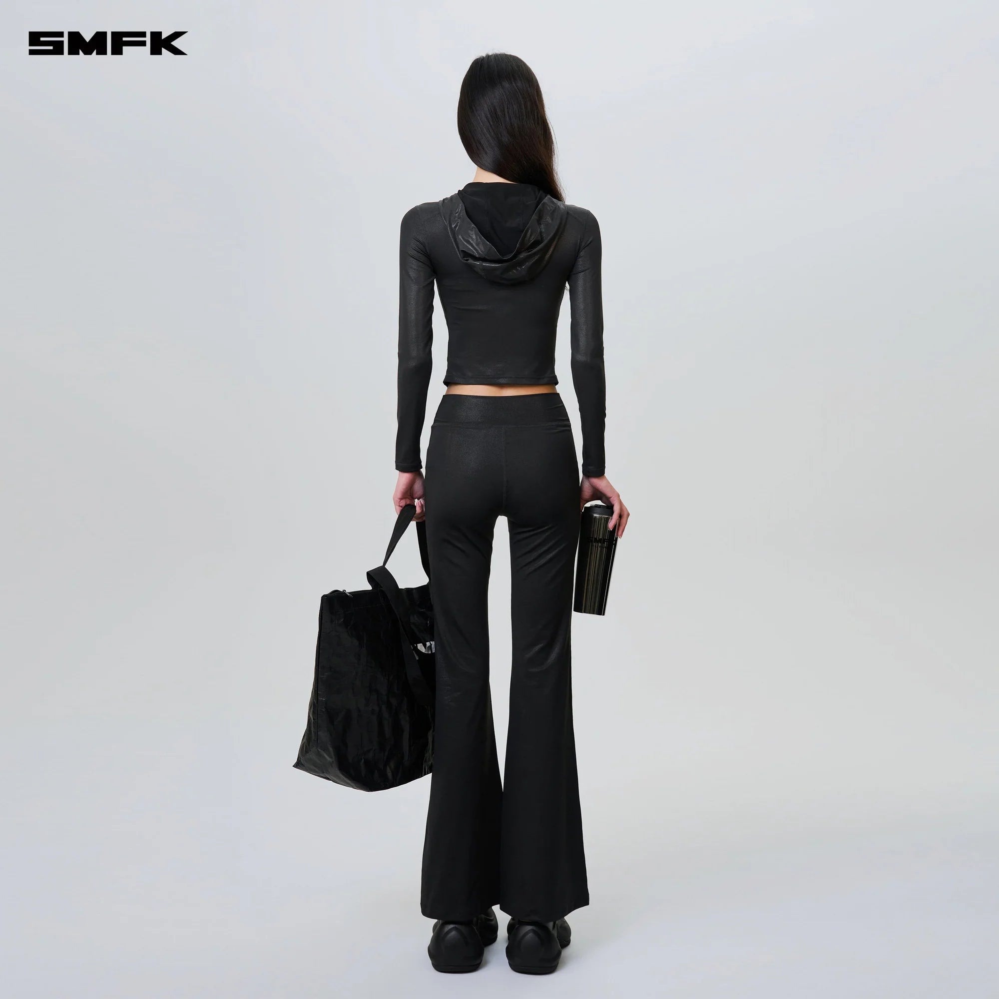 FUTURE WAVE BODY SHAPING FLARED PANTS LIGHTNING BLACK